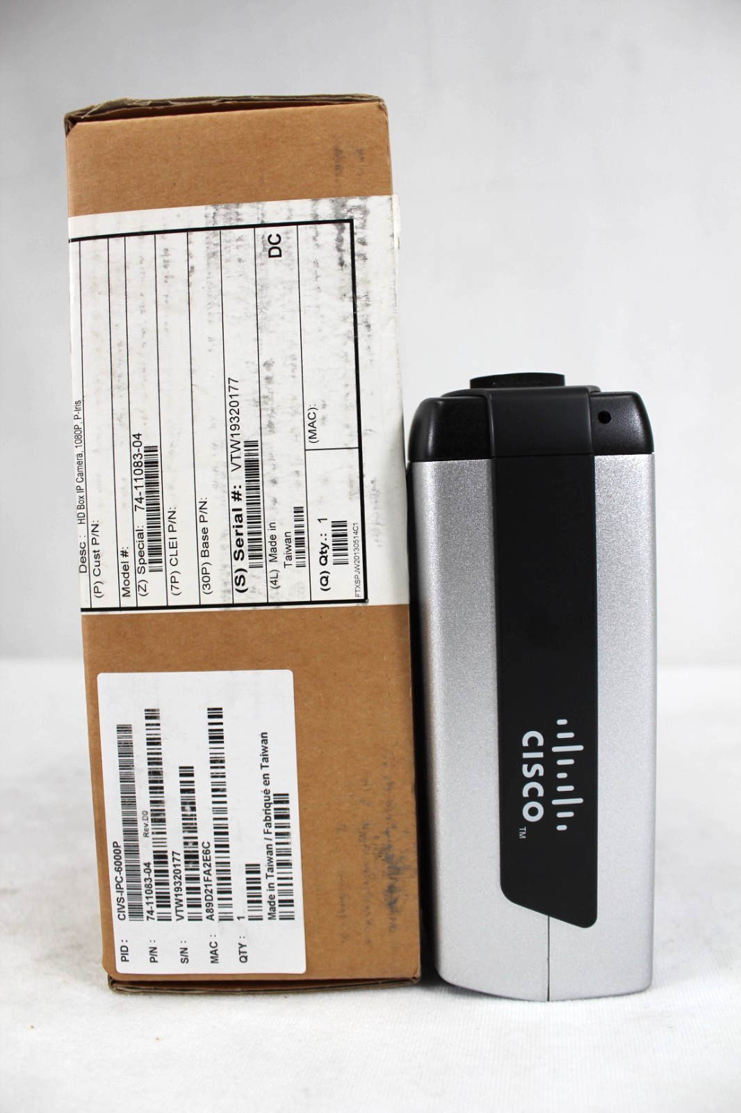 Cisco CIVS-IPC-6000P HD Box IP Camera 1080P P-Iris Lens 3.1-8 mm