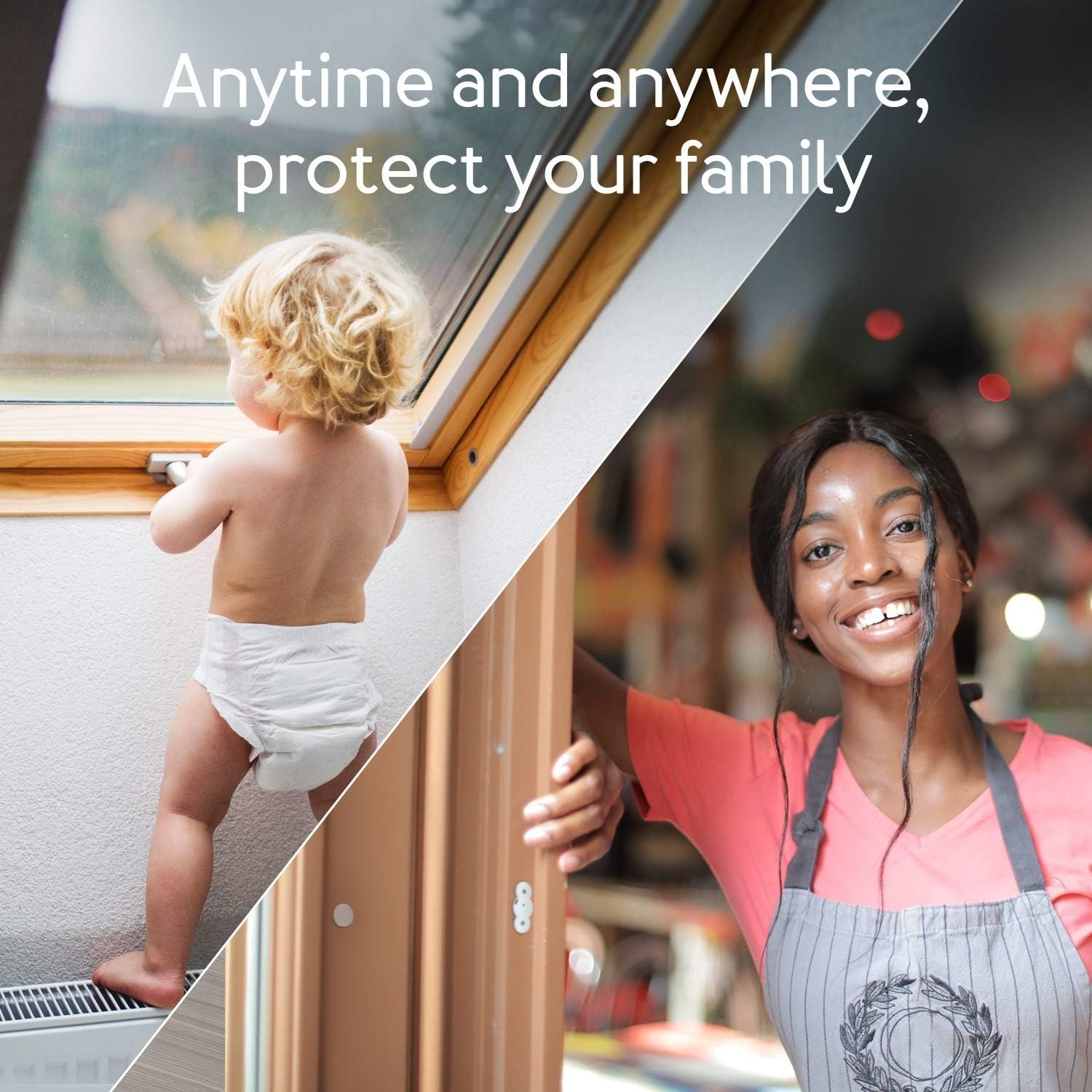 Z-Wave Plus Smart Door Sensor for Home Security with Magnetic Contact System