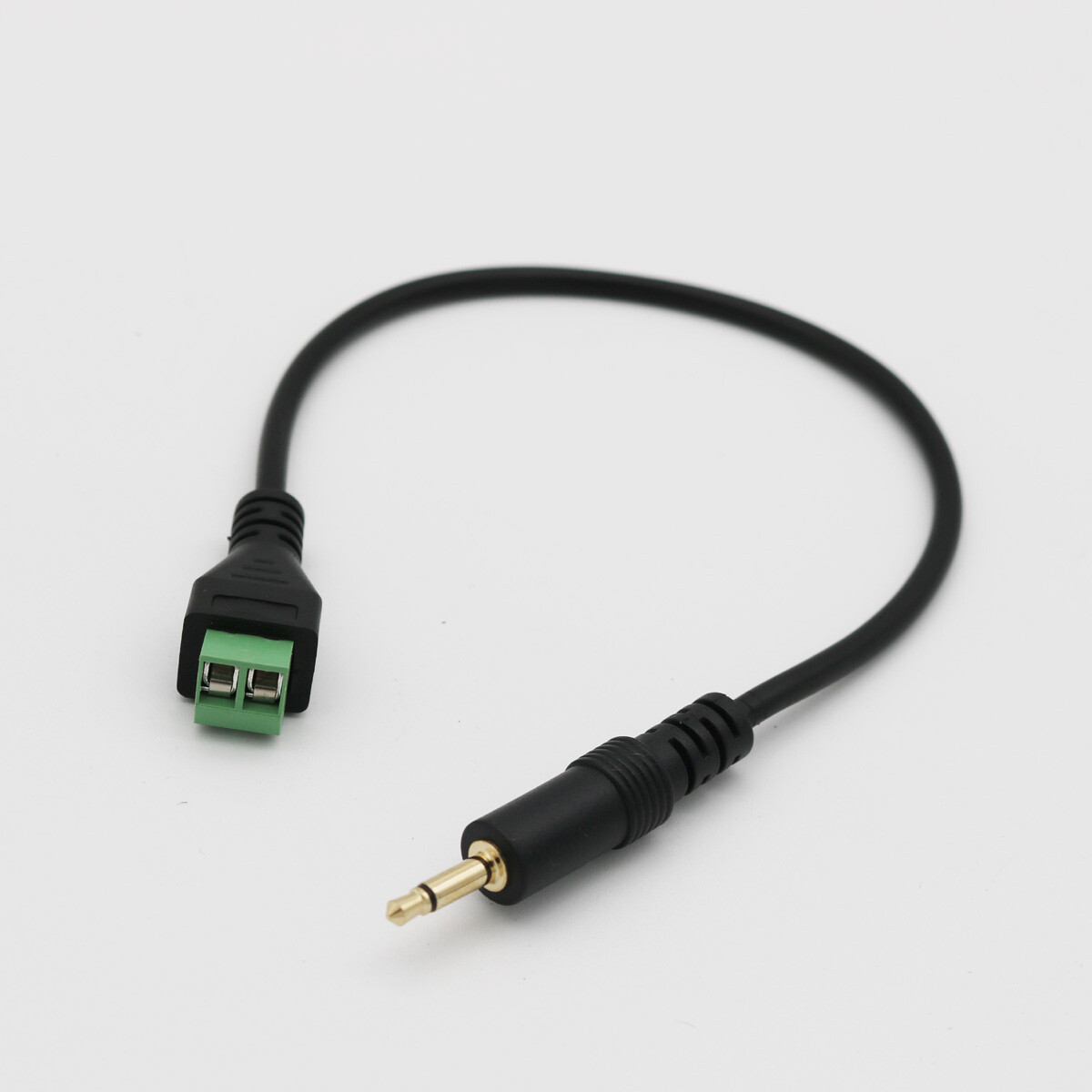 3.5mm Mono TS Male To 2 Pin Way Screw Terminal Block Bolt Speaker Adapter Cable