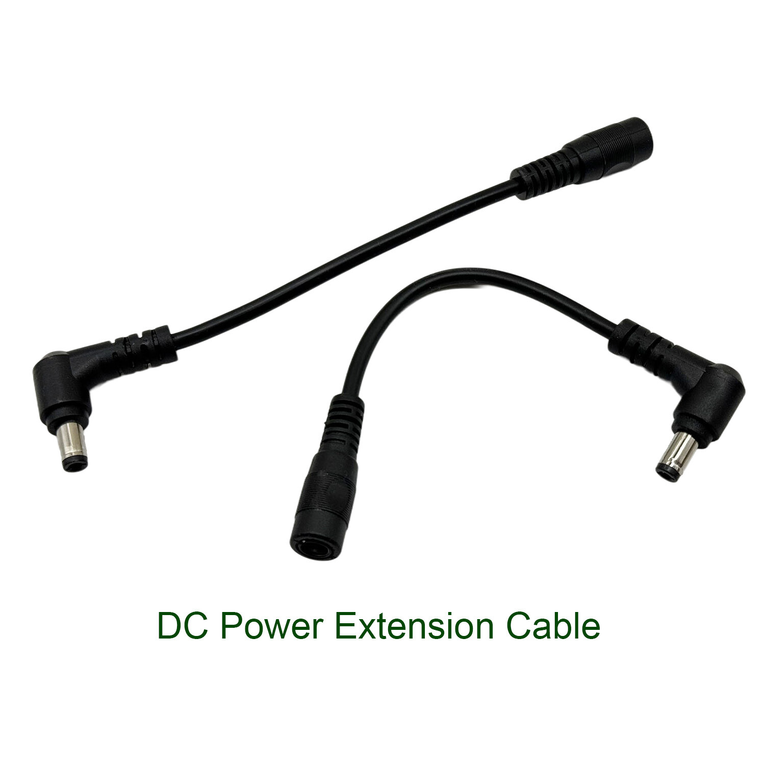 100x DC Power 5.5mm x 2.5mm Male Right Angle To 5.5 x 2.1mm Female Adapter Cable
