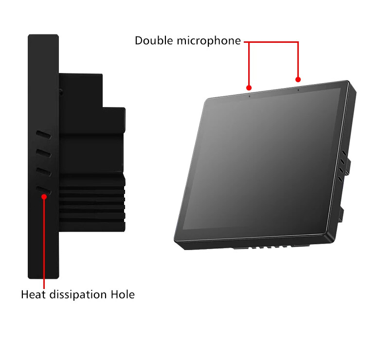 4 Inch Touch Panel in Wall LCD WIFI Smart Switch for Smart Home with Tuya App