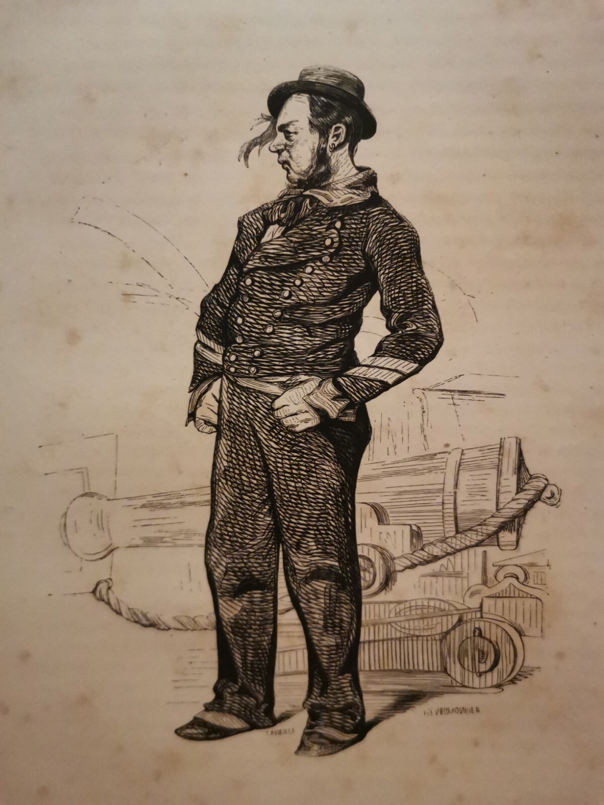 1840 Original Engraving Caricature Copperplate Vintage Retro Design Painting …