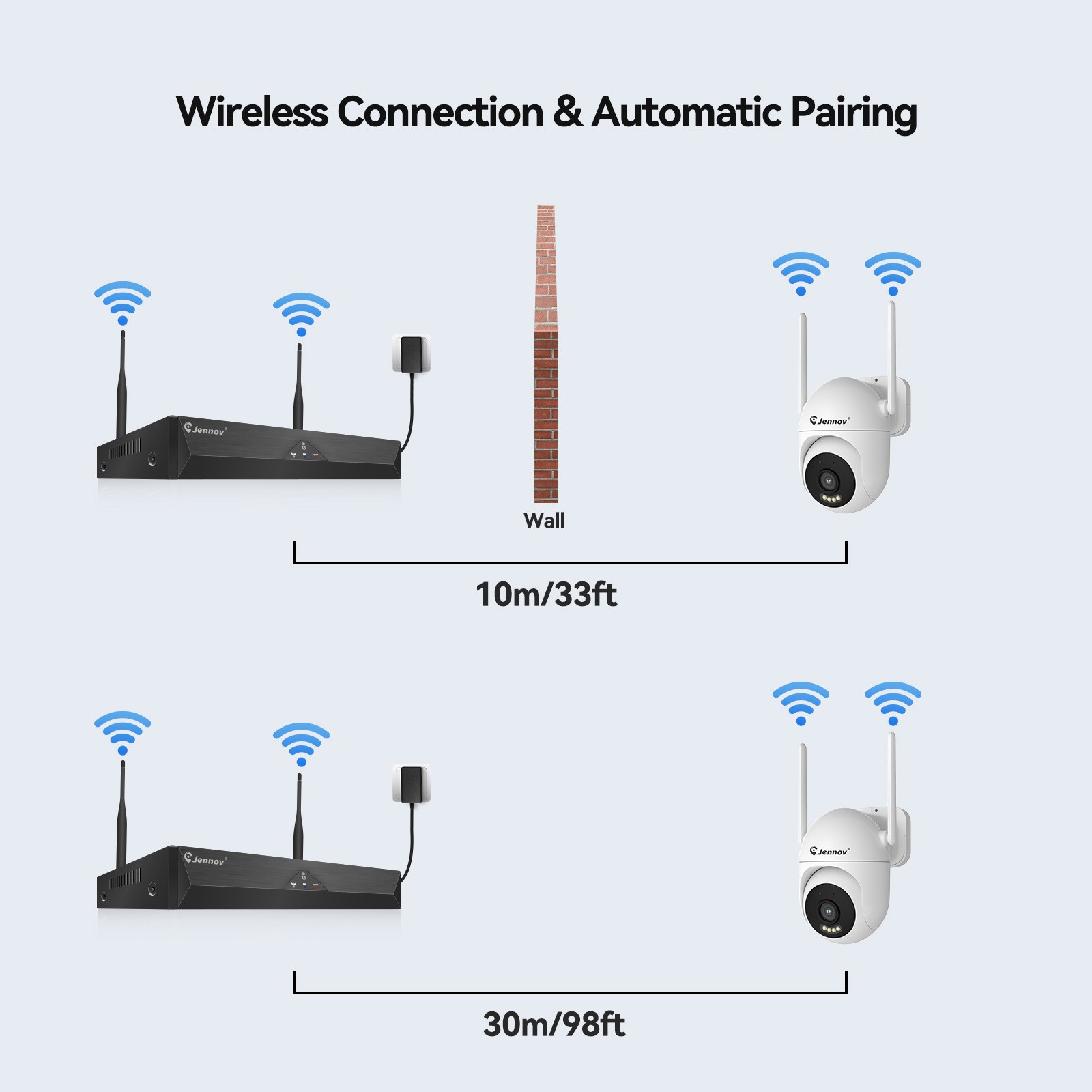 WIFI Wired Security Camera System Audio Wireless 10CH NVR 5MP CCTV Kit 1TB HDD