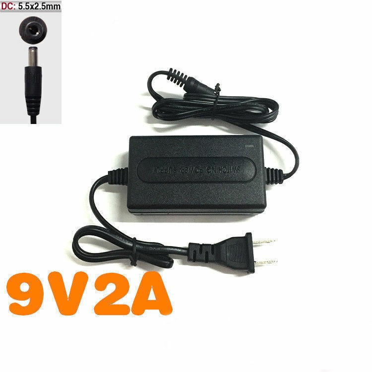 9V AC 2000mA 2A 18W AC Adapter Power Supply For Phone Radio Computer Charger
