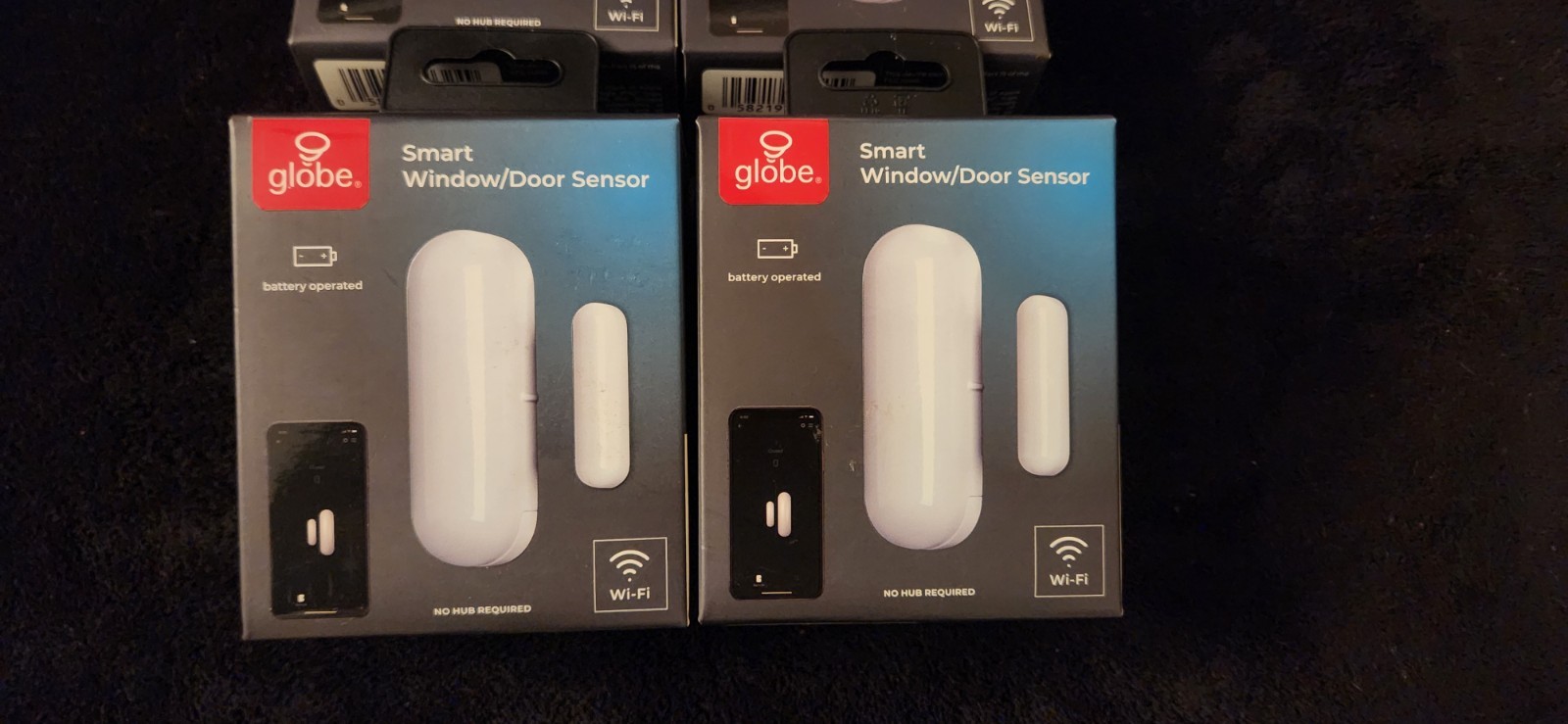 Globe Smart Window/Door Sensors, WiFi Connect (Alexa/Google Asst/Siri) Set of 6