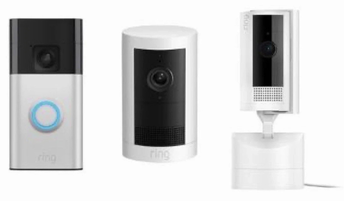 Ring Whole Home Camera Kit Battery Doorbell Outdoor Cam Plus & Indoor Cam – NEW