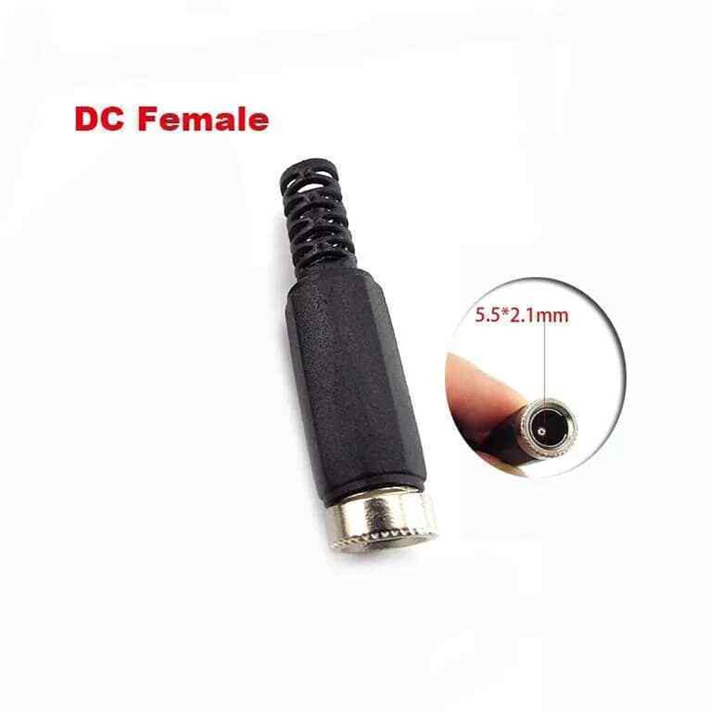 40Pcs DC Power Plug Adapter Male Female Socket Jack Cable Connector 5.5 x 2.1mm