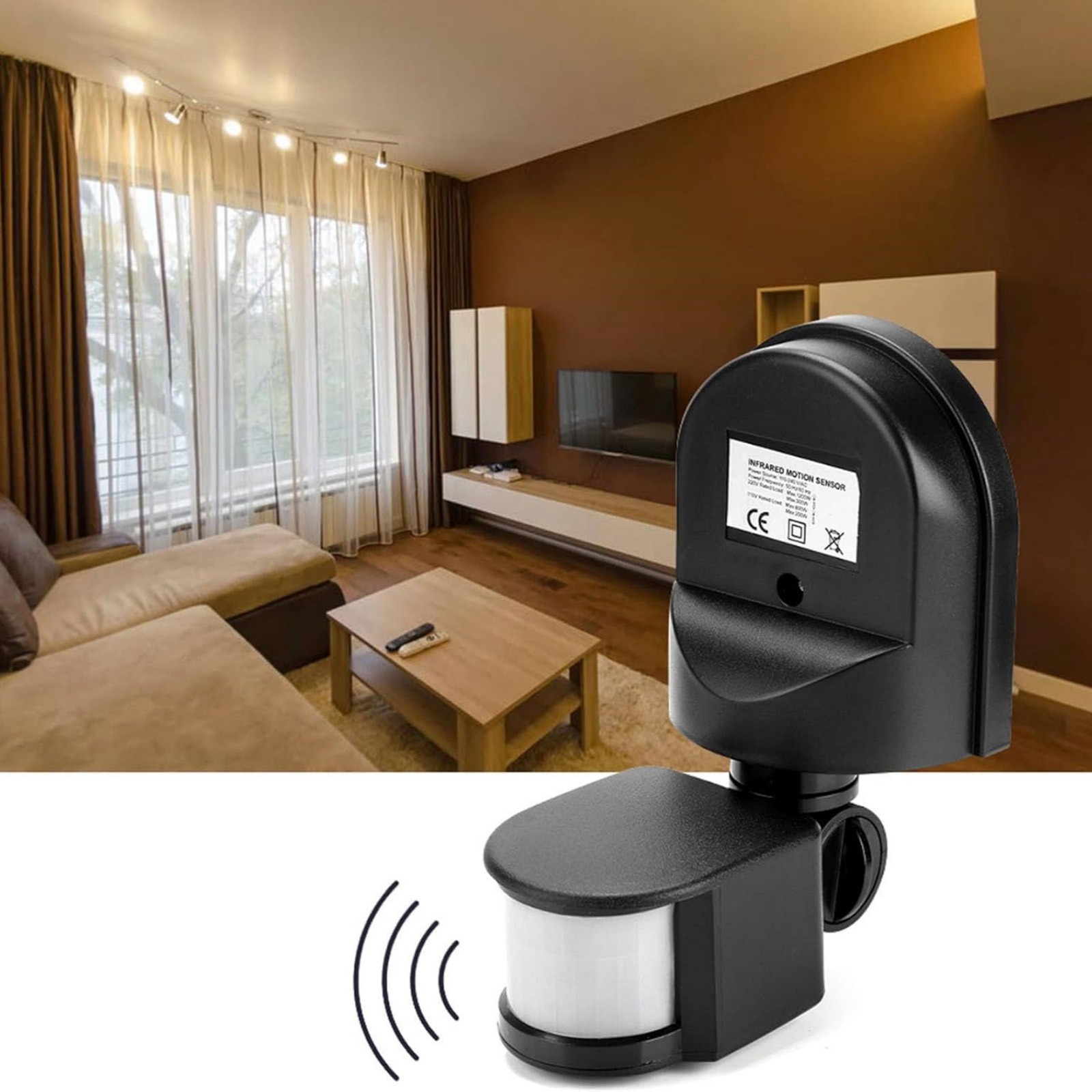 AC 85-265V Portable Motion Infrared Sensor Switch For Outdoor 180° Detection