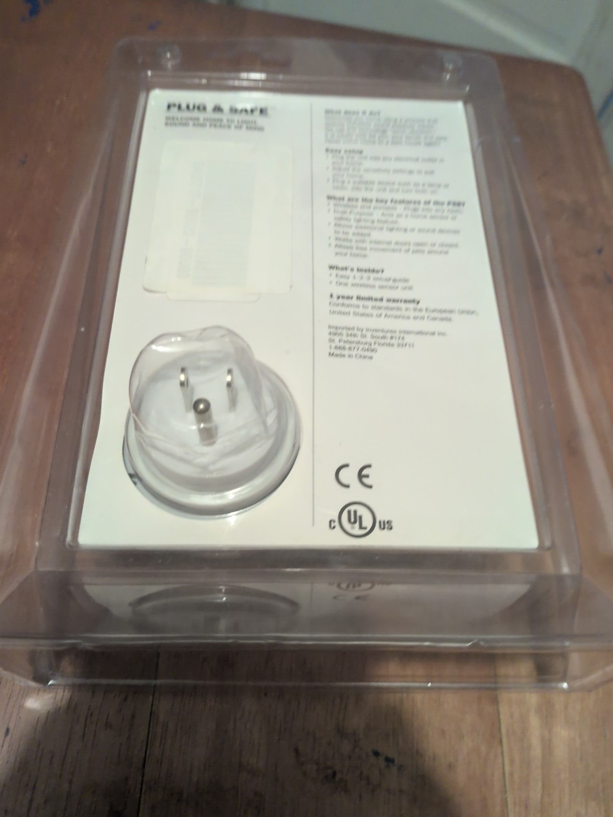 Security System Plug & Safe Motion Sensor Detector Wireless Home Theft PS8 NEW