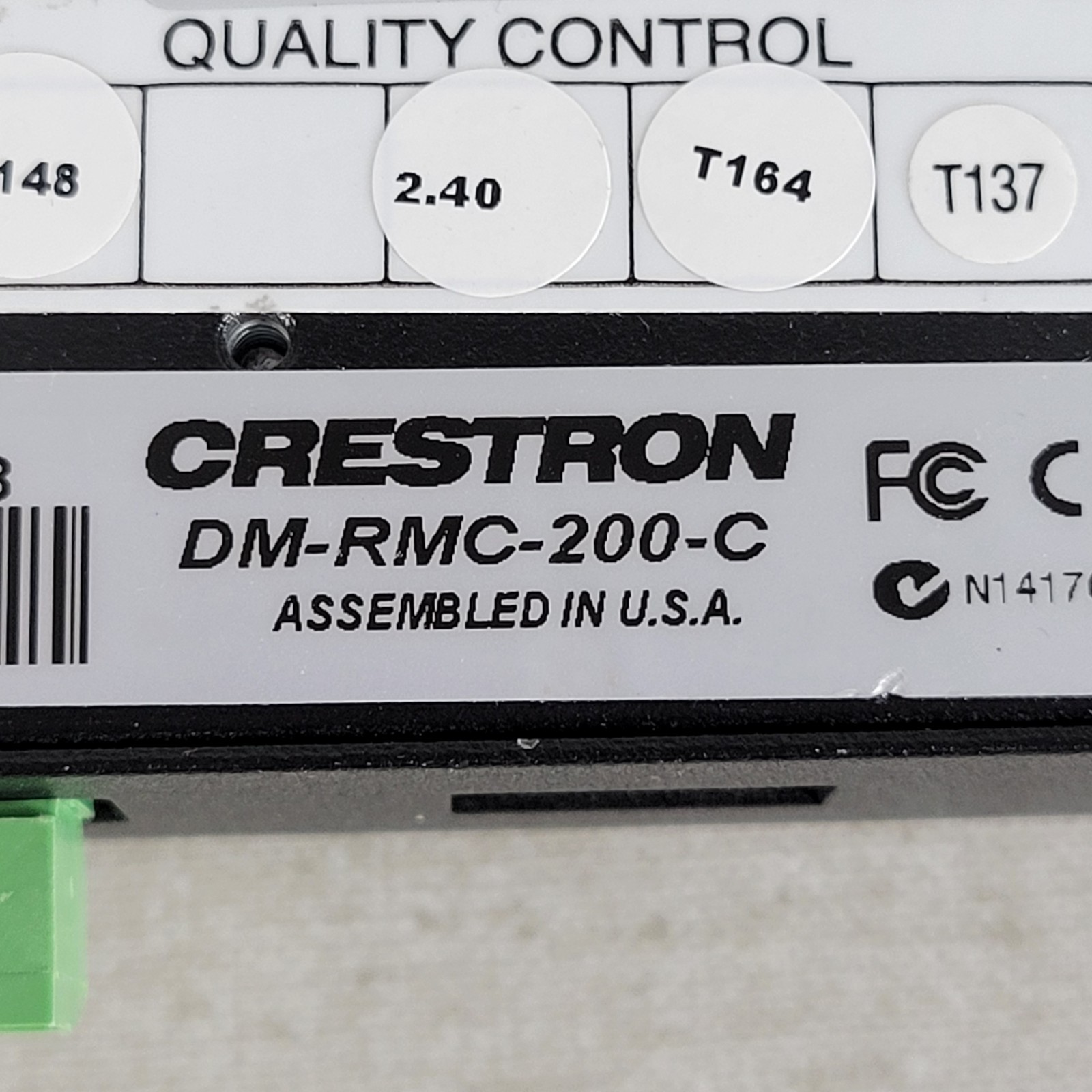Crestron DM-RMC-200-C DM 8G+ Receiver Room Controller HDMI w/ Power Supply