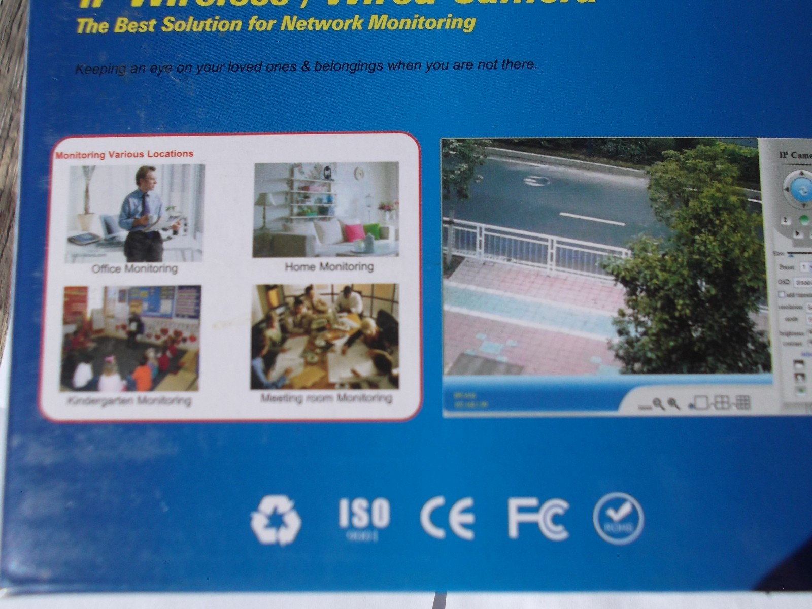 WANSCAM WIRELESS/WIRED IP CAMERA CMOS 3.6mm Lens 13 LED Night Vision P2P NETWORK