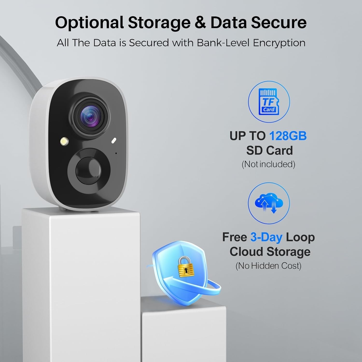 2K Security Cameras Wireless Indoor/Outdoor, Battery Powered WiFi