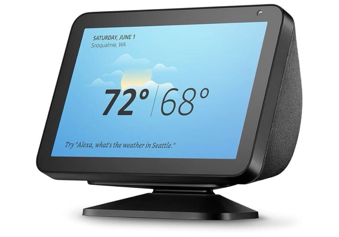 Amazon Echo Show 8 Alexa Charcoal Smart Speaker with Echo Show 8 Black Stand.