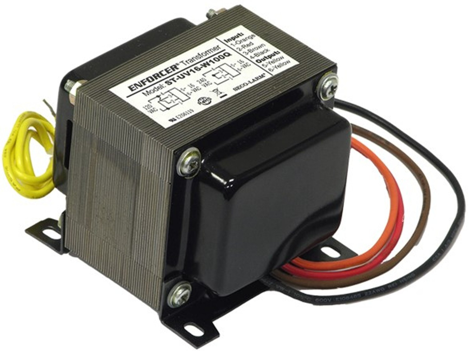 Seco-Larm ST-UVDA-W100Q Open-Frame Transformer – 24-28VAC/100W