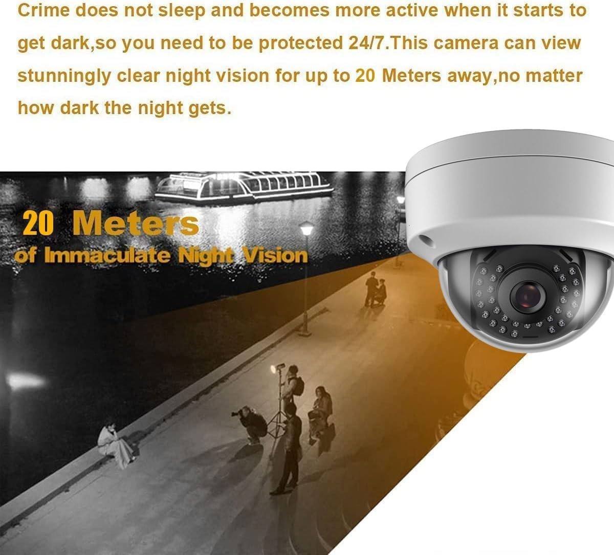 5MP Dome TVI AHD CCTV 4IN1 Security Camera 65ft Night Vision Metal Housing 2.8mm