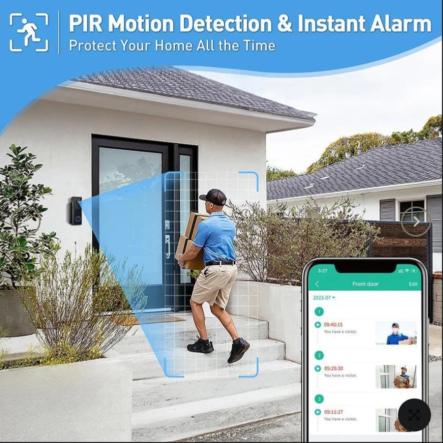 XTU Doorbell Camera Wireless No Subscription, 2K Video Doorbell with Chime, 2…