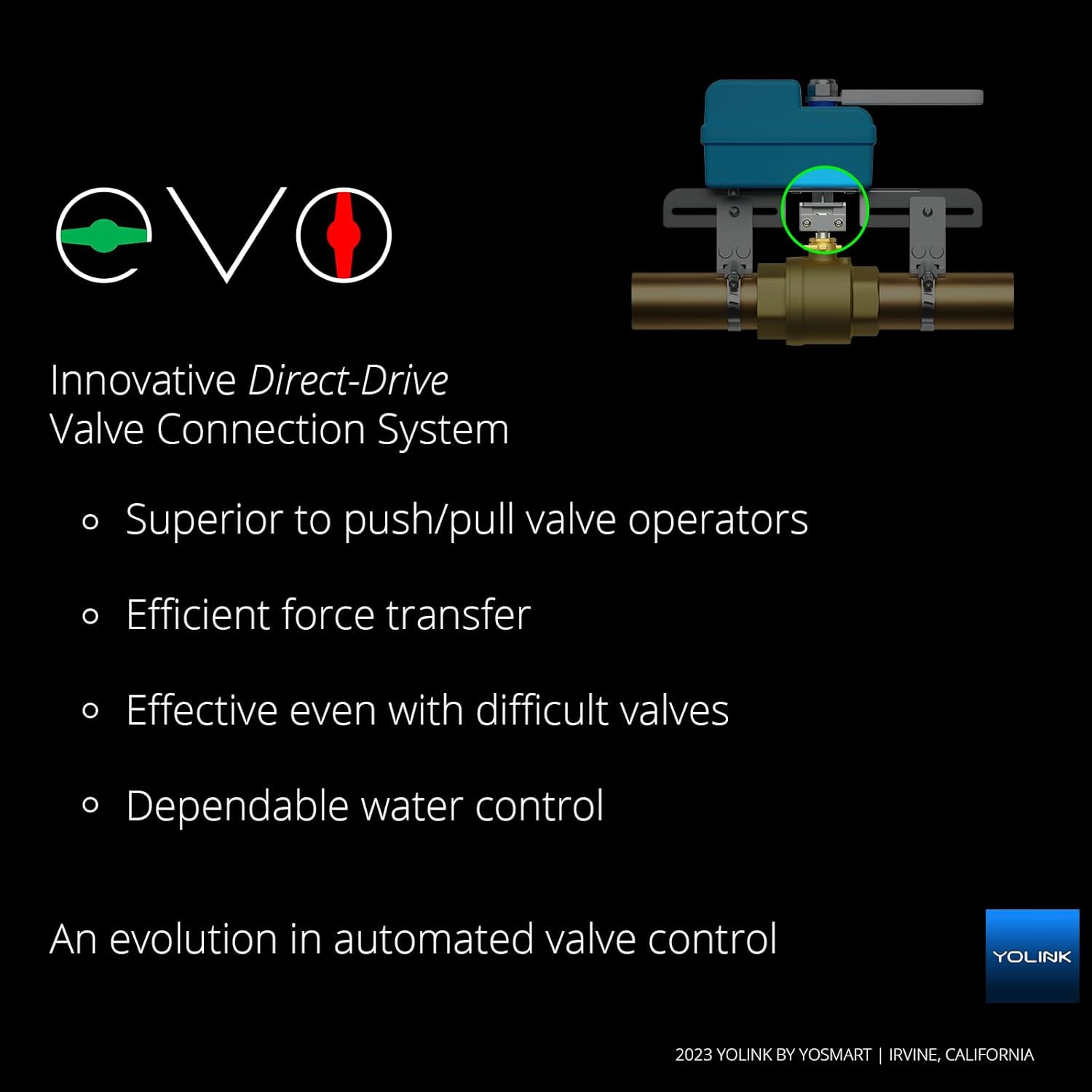 Yolink Smart Water Valve Controller, with Valve Operator, Easy No-Plumber DIY In