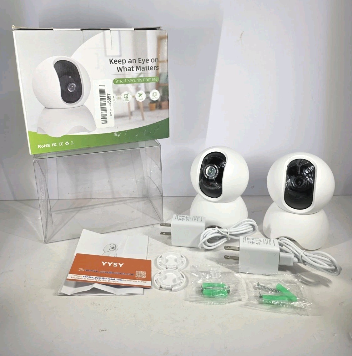 Smart Security Camera Support 2.4/5ghz Wifi 2 Camera New