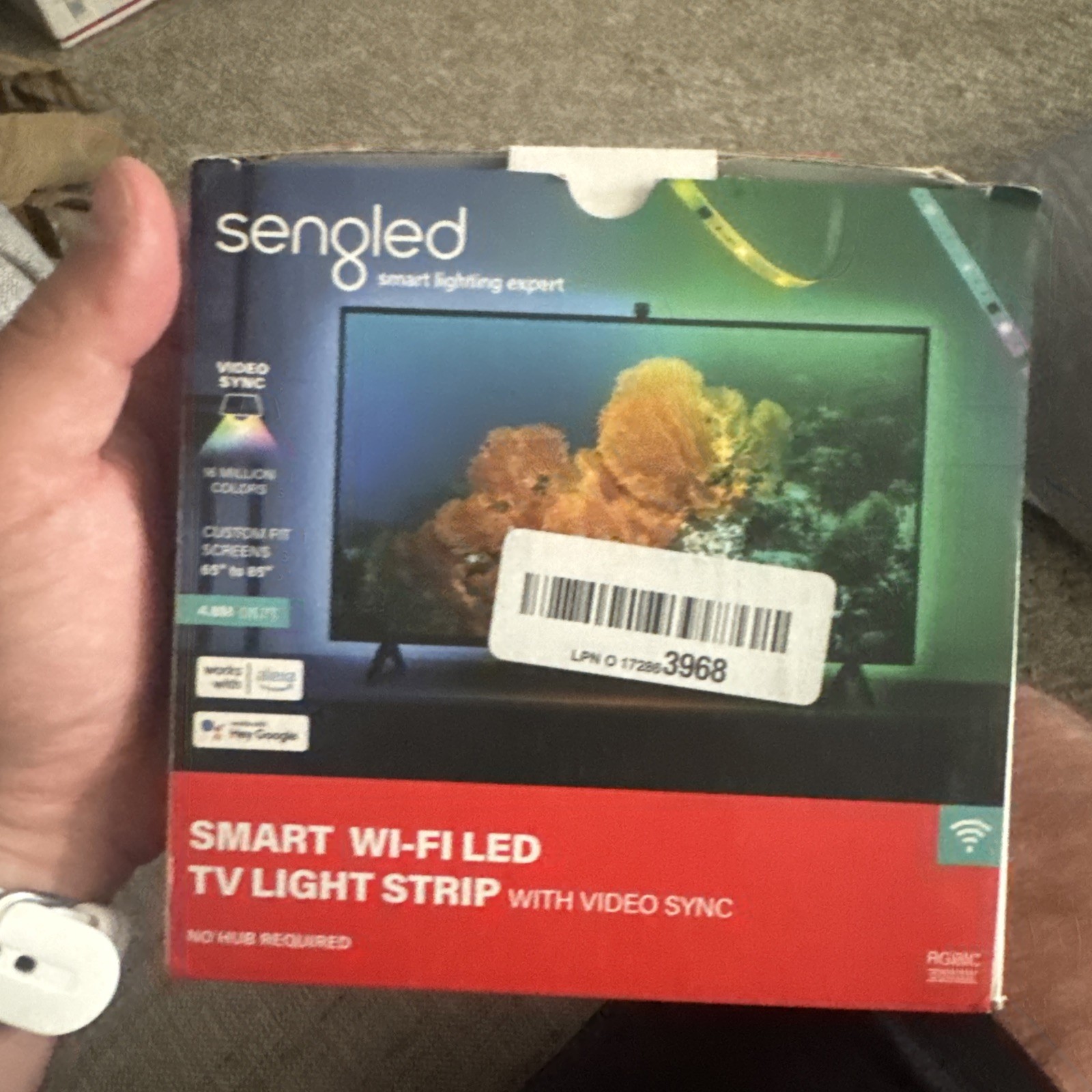 Sengled – Smart WiFi LED Multicolor TV Lightstrip (4M) – Multicolor w AUDIO NEW