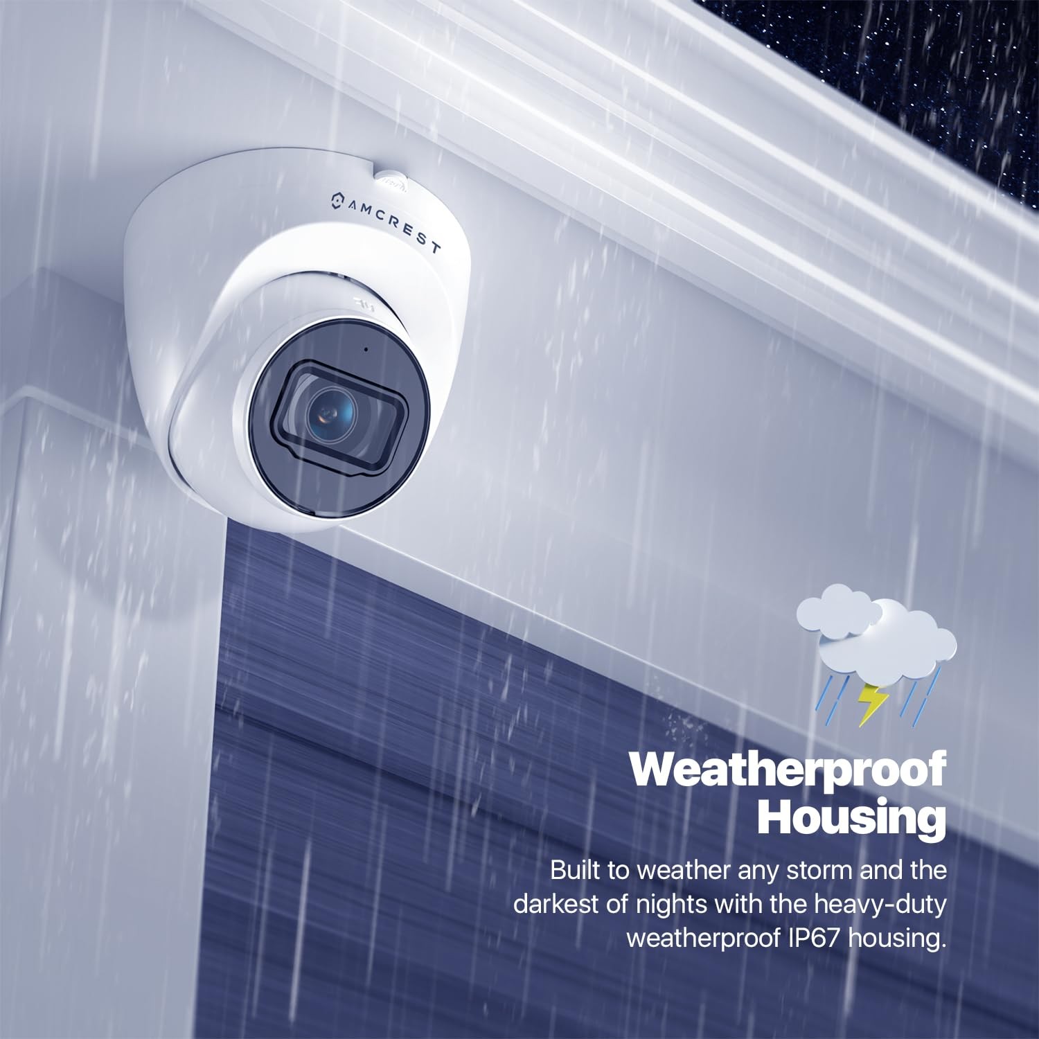 Ultrahd 4k 8mp Outdoor Security Ip Turret Poe Camera 3840×2160 98ft Nightvisio