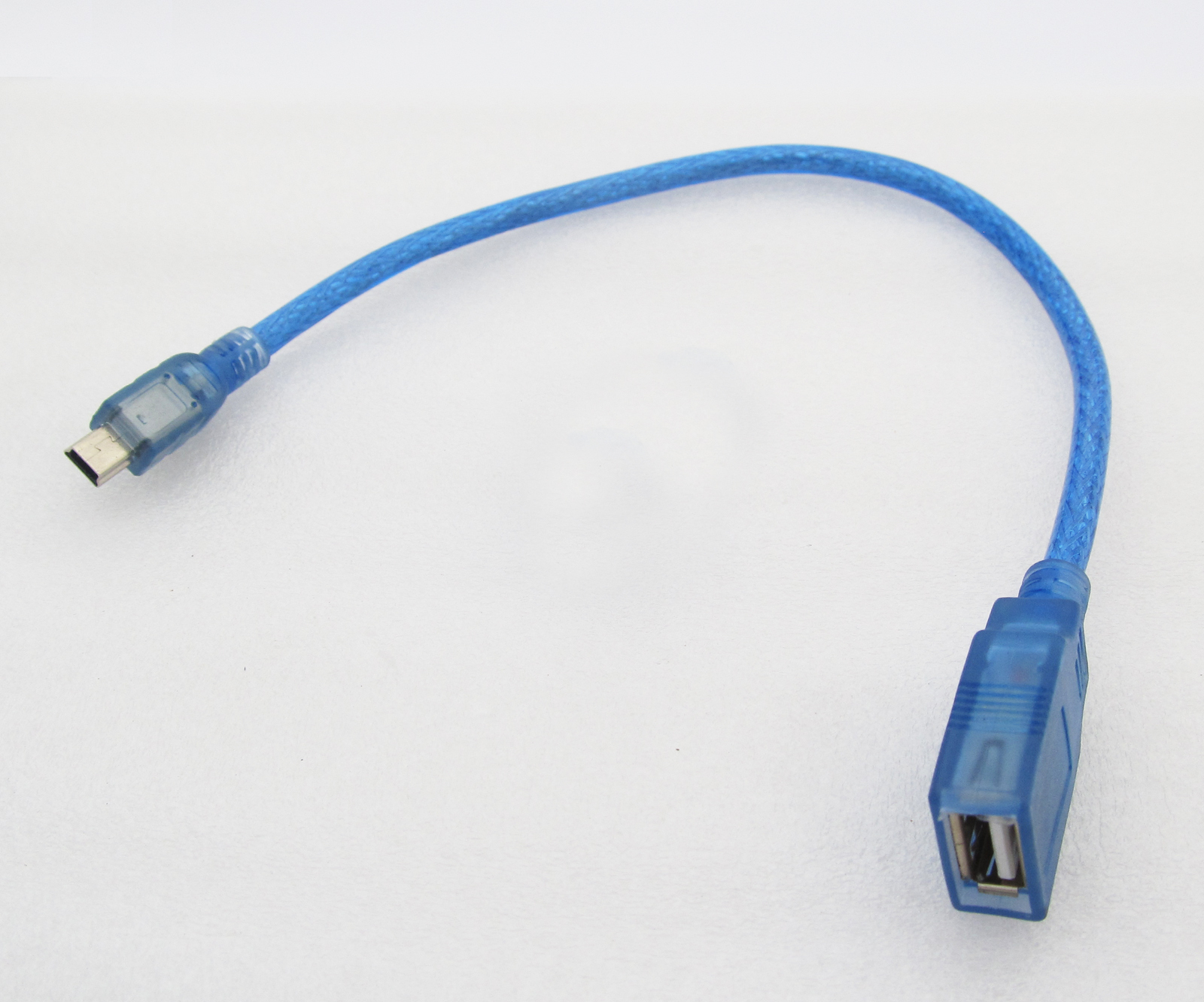 4pcs USB 2.0 A Female to Mini 5pin Male Convert Data Cable Universal 1FT/30cm