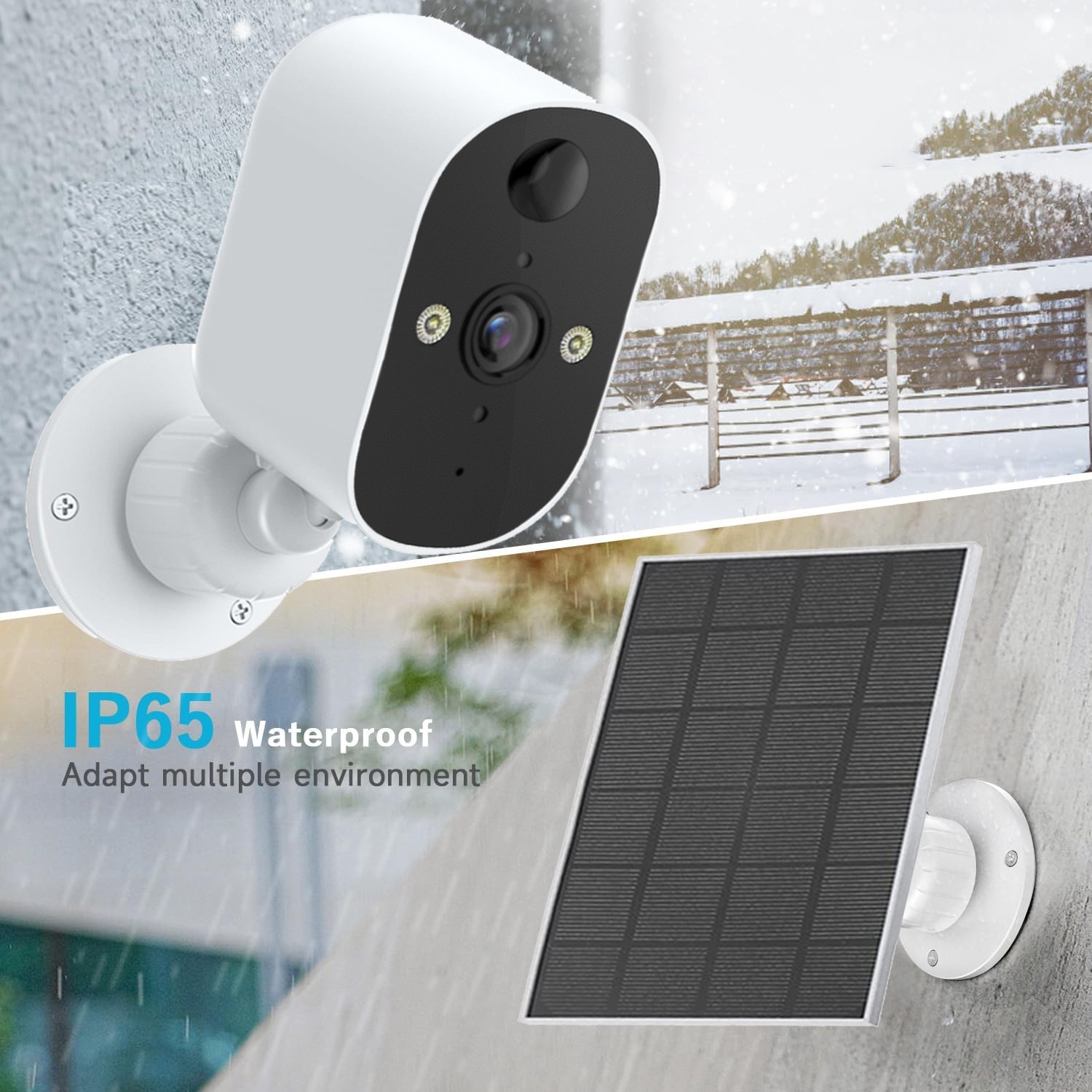 XVIM Outdoor Solar Camera 4MP WiFi Battery Solar Home Security Camera System