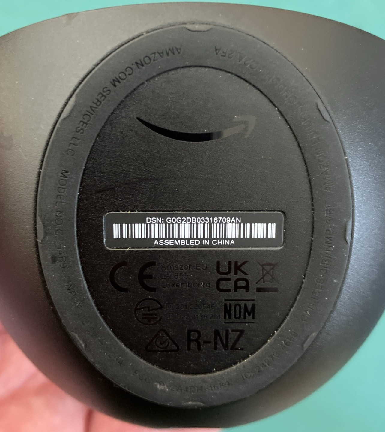 Amazon Echo Pop Alexa Smart Speaker, C2H4R9. Black. w/Power Cord. VERY GOOD.