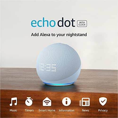 NEW Echo Dot Smart speaker with Alexa and Clock – Random Colors!! w/ LED CLOCK