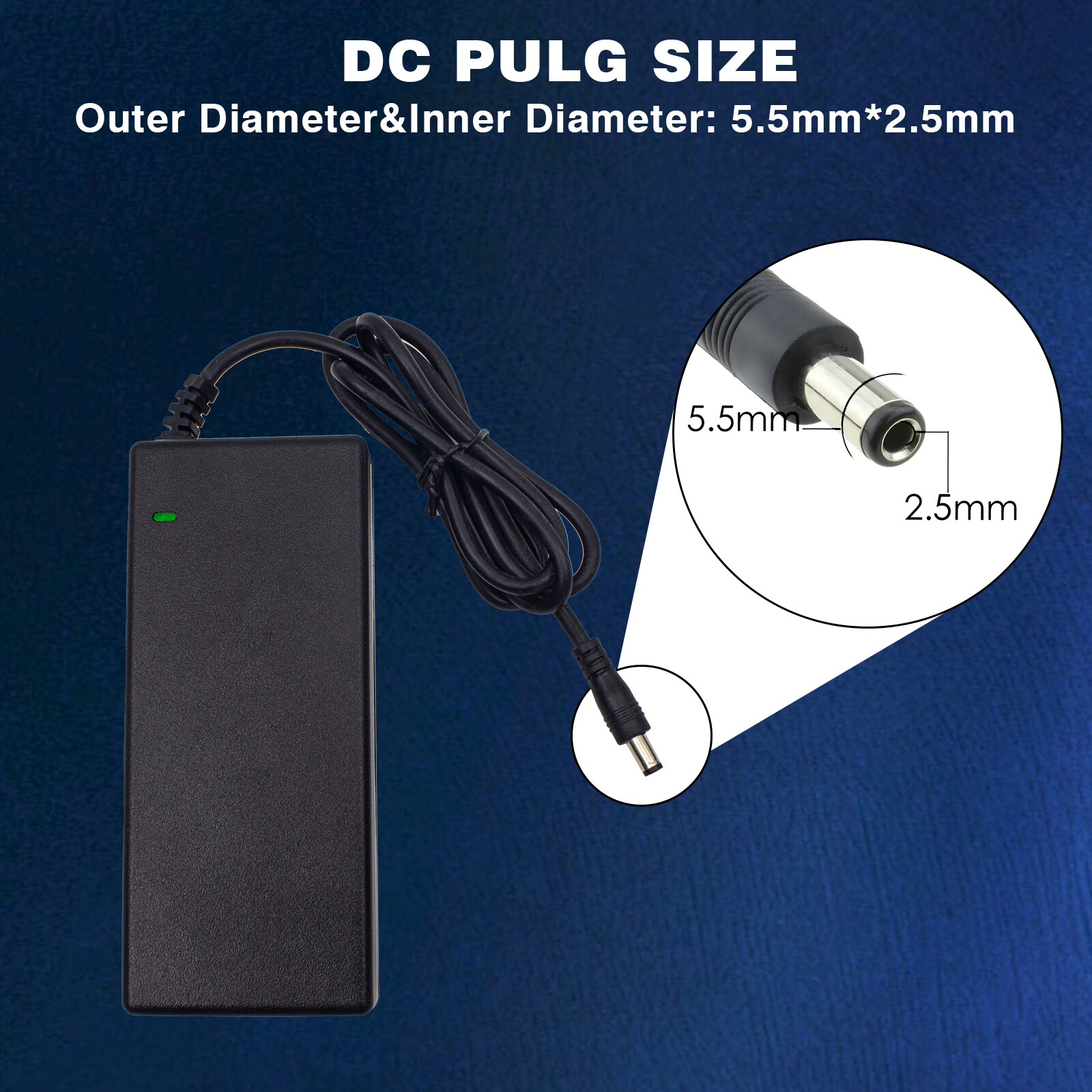 UL LISTED DC 12 V Volts 8 A 8 Amp 96 W Power Supply Adapter Charger Cord