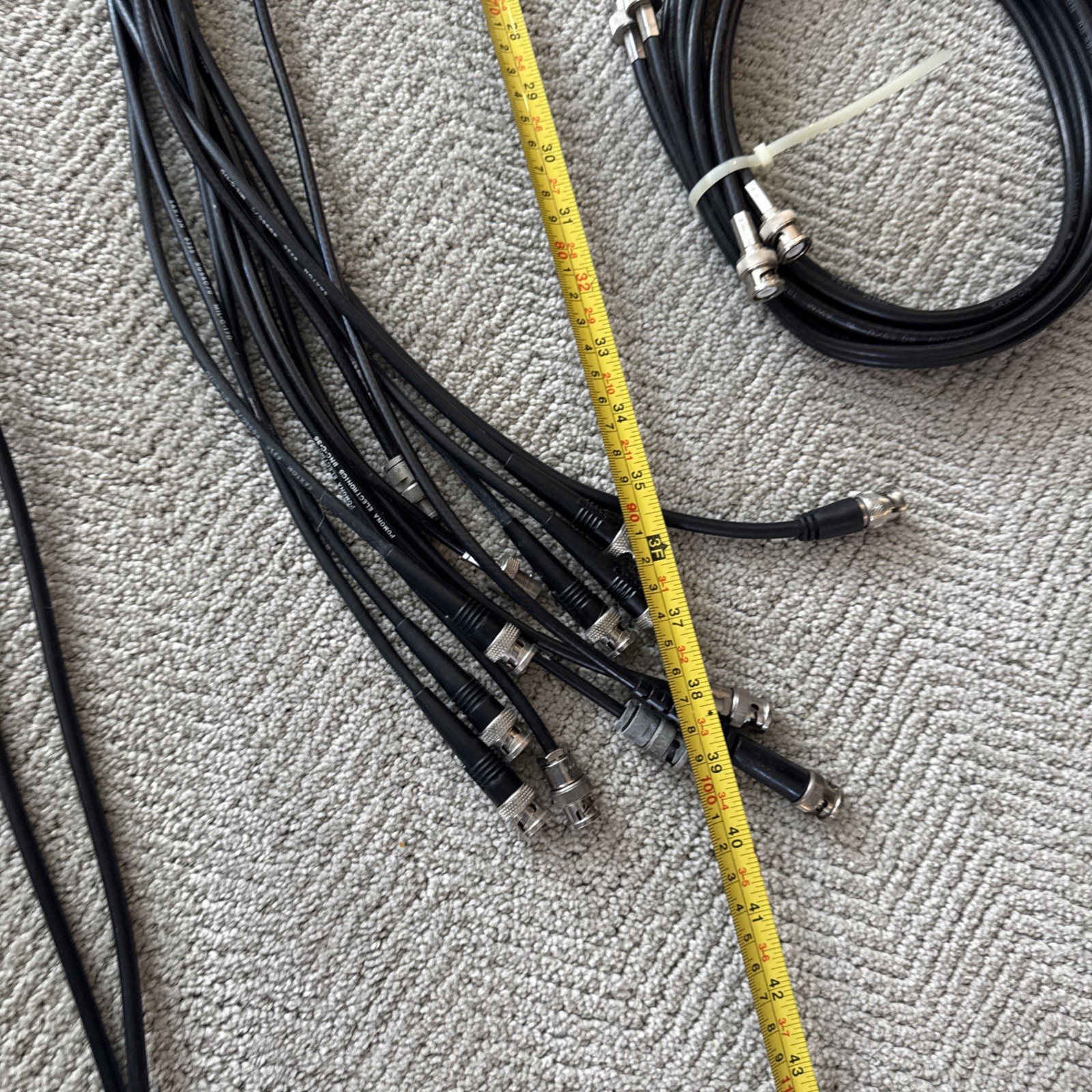 BNC connector Video Cables From2’ 3’ 6’ (20) Cables Various Lengths CCTV