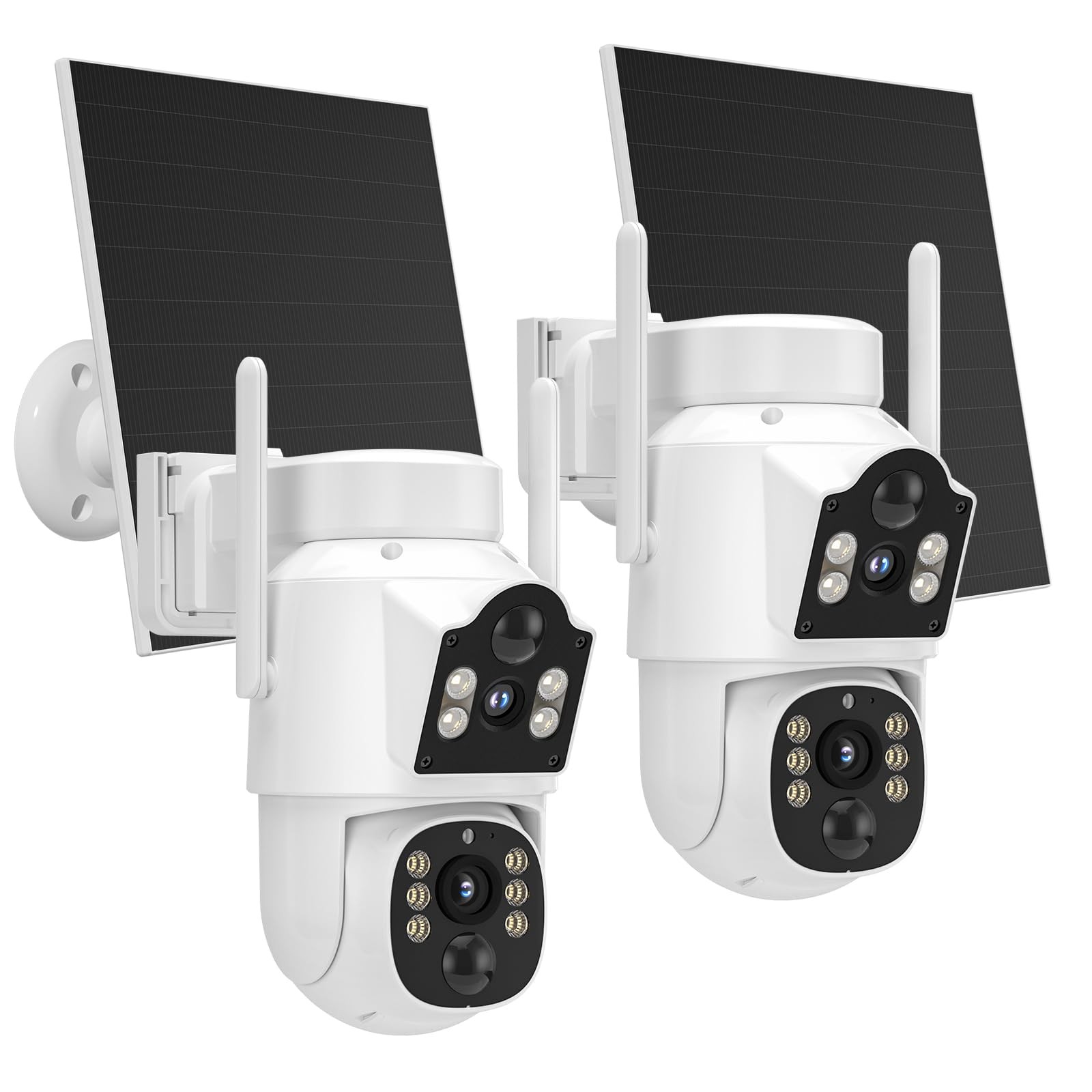 Hiseeu Solar Camera Outdoor, 4MP Dual Lens, Wireless Home Security