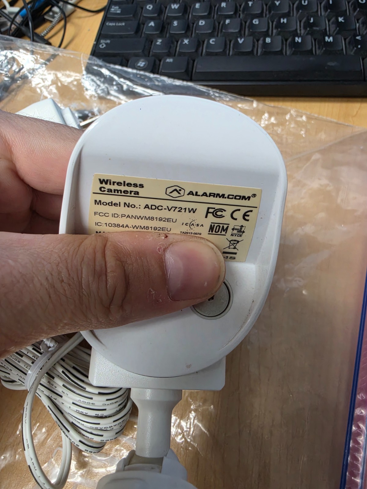 Alarm.com IP Video Camera – Model: ADC-V721W With Power Supply