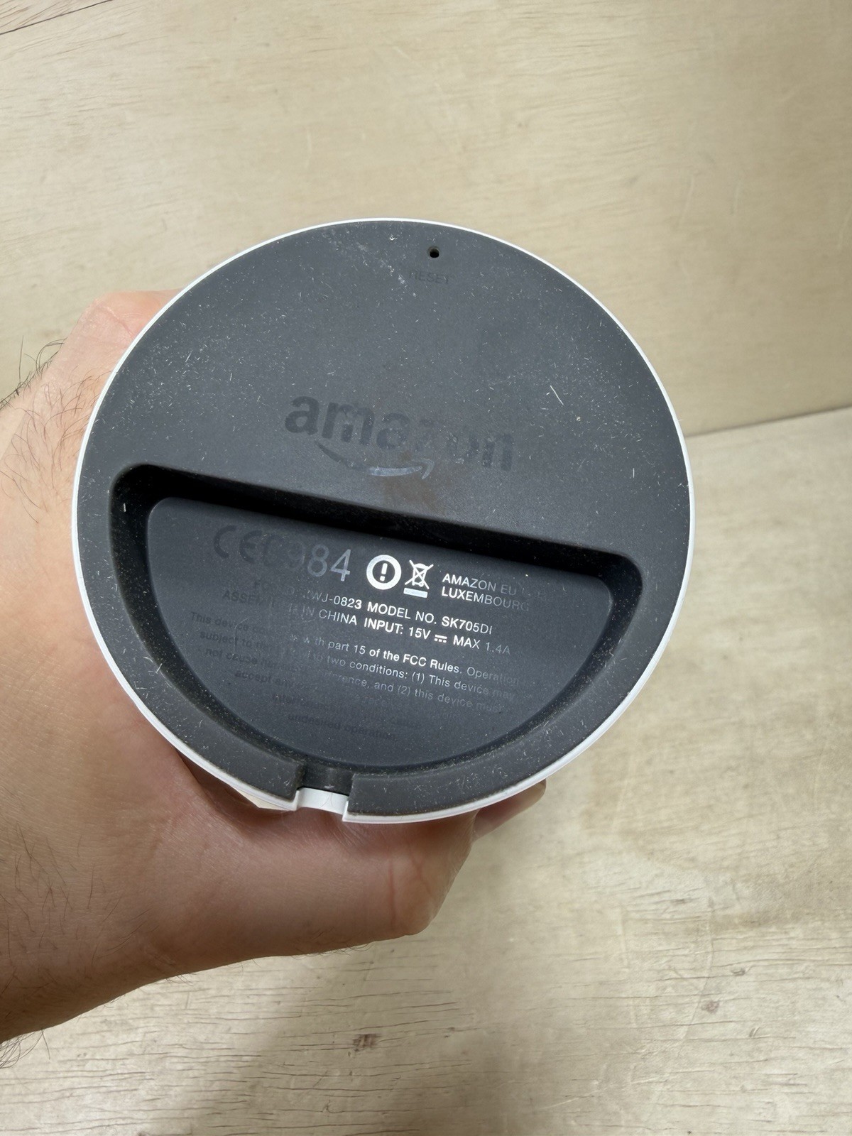 Amazon Echo 1st Generation White Bluetooth Alexa-Enabled Smart Speaker SK705DI