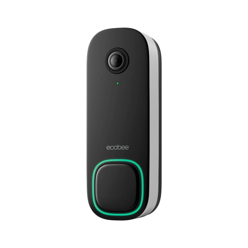 ecobee Smart Video Doorbell Camera (Wired) – with Industry Leading HD Black