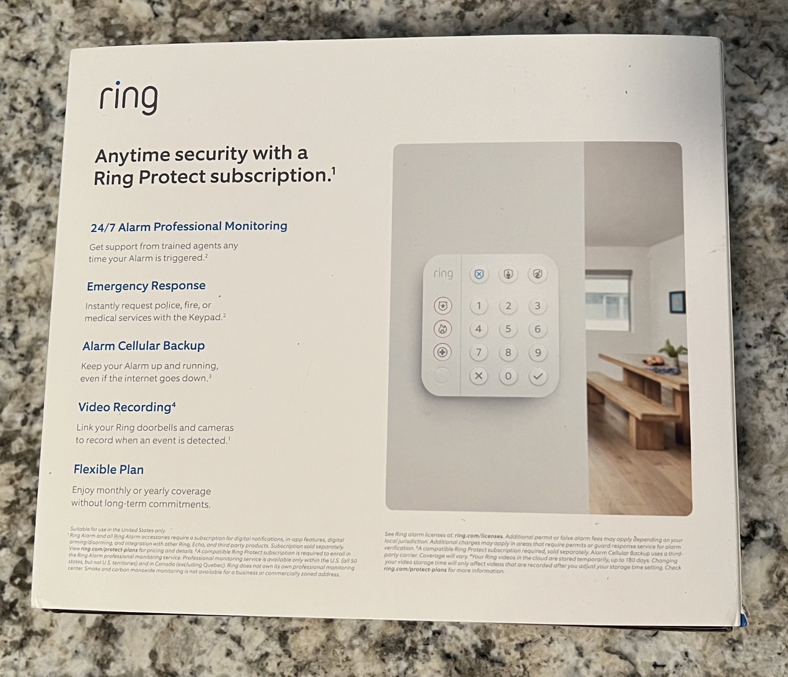 NEW, NEVER OPENED Ring 2nd Gen Wireless Alarm Home Security Kit – 5 Piece