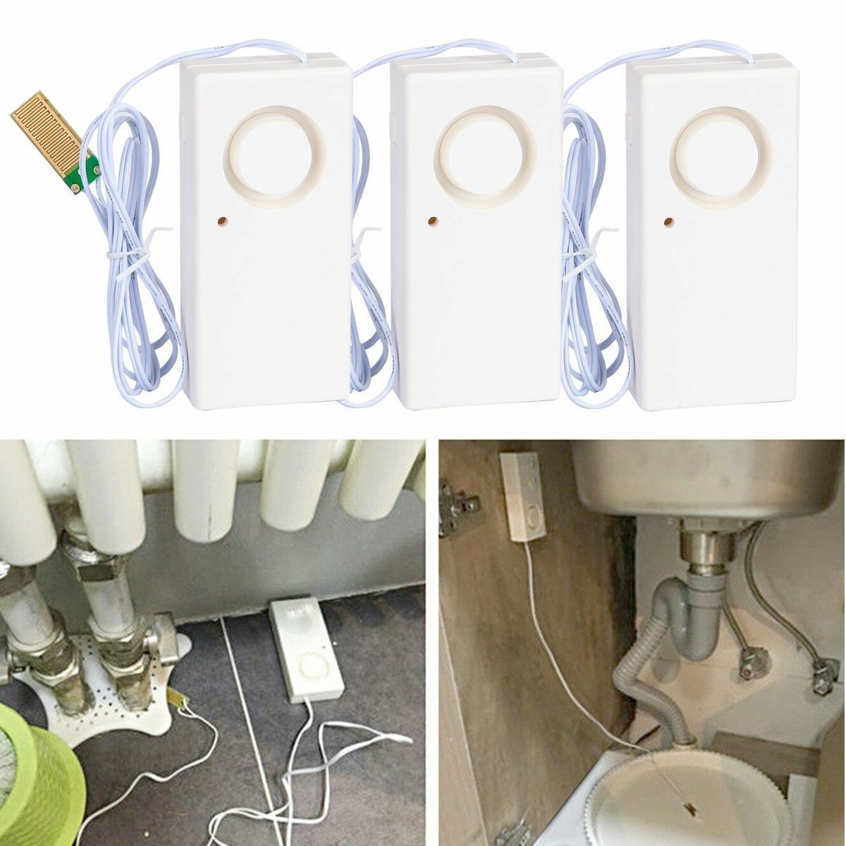 1-5Pack Instapark IN07A Water Leak Leakage Detection Detector Sound Alarm Sensor