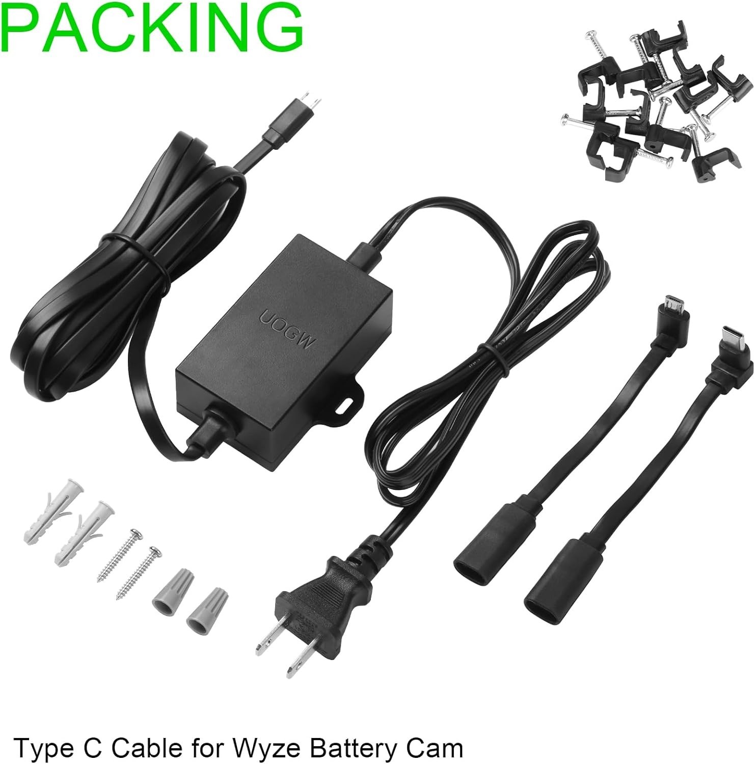 50Ft/15m Outdoor Power Adapter Compatible with Wyze Cam V4,Duo Cam Pan,WYZE P…