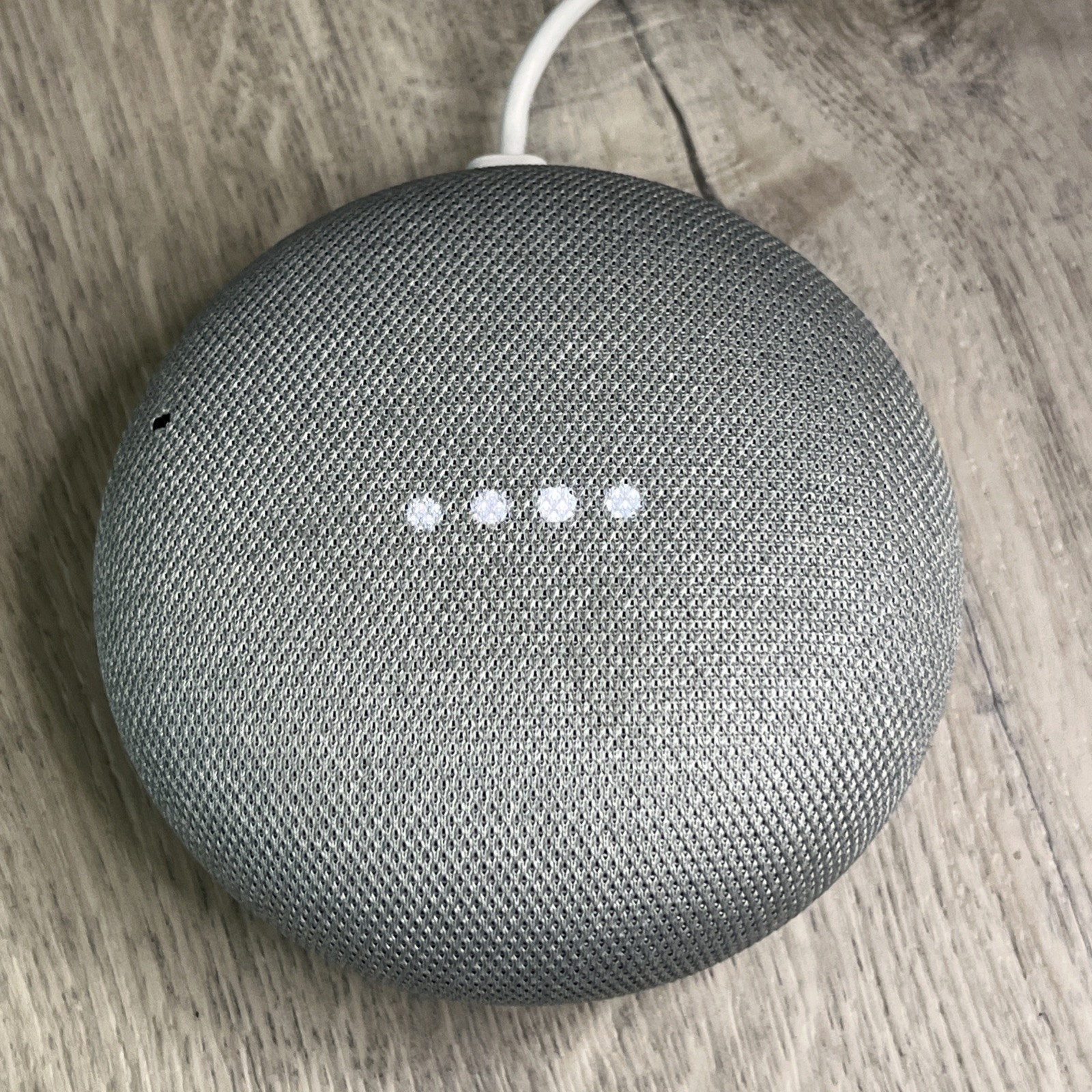 Google Home Mini Model H0A Gray/Orange w/ OEM Charger ~ Tested & Working