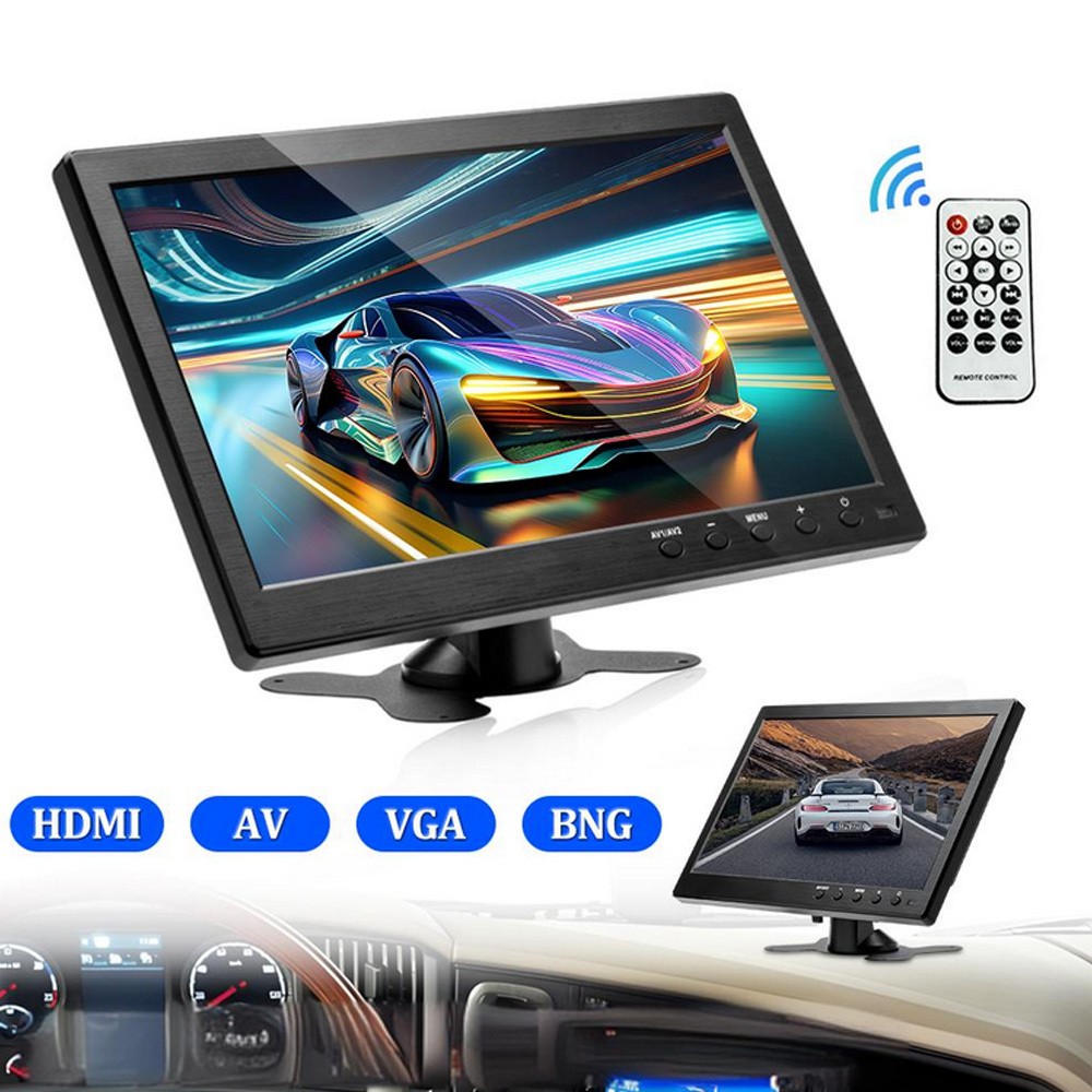 10.1 Inch HD 1080P Screen LCD Monitor Display With HDMI/AV/VGA Input US Plug
