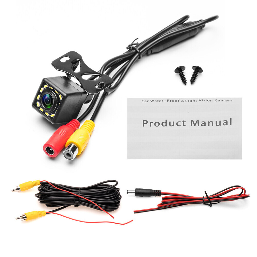 Car Rear View Backup Reverse Camera 170° CMOS 12 LED HD Night Vision Waterproof