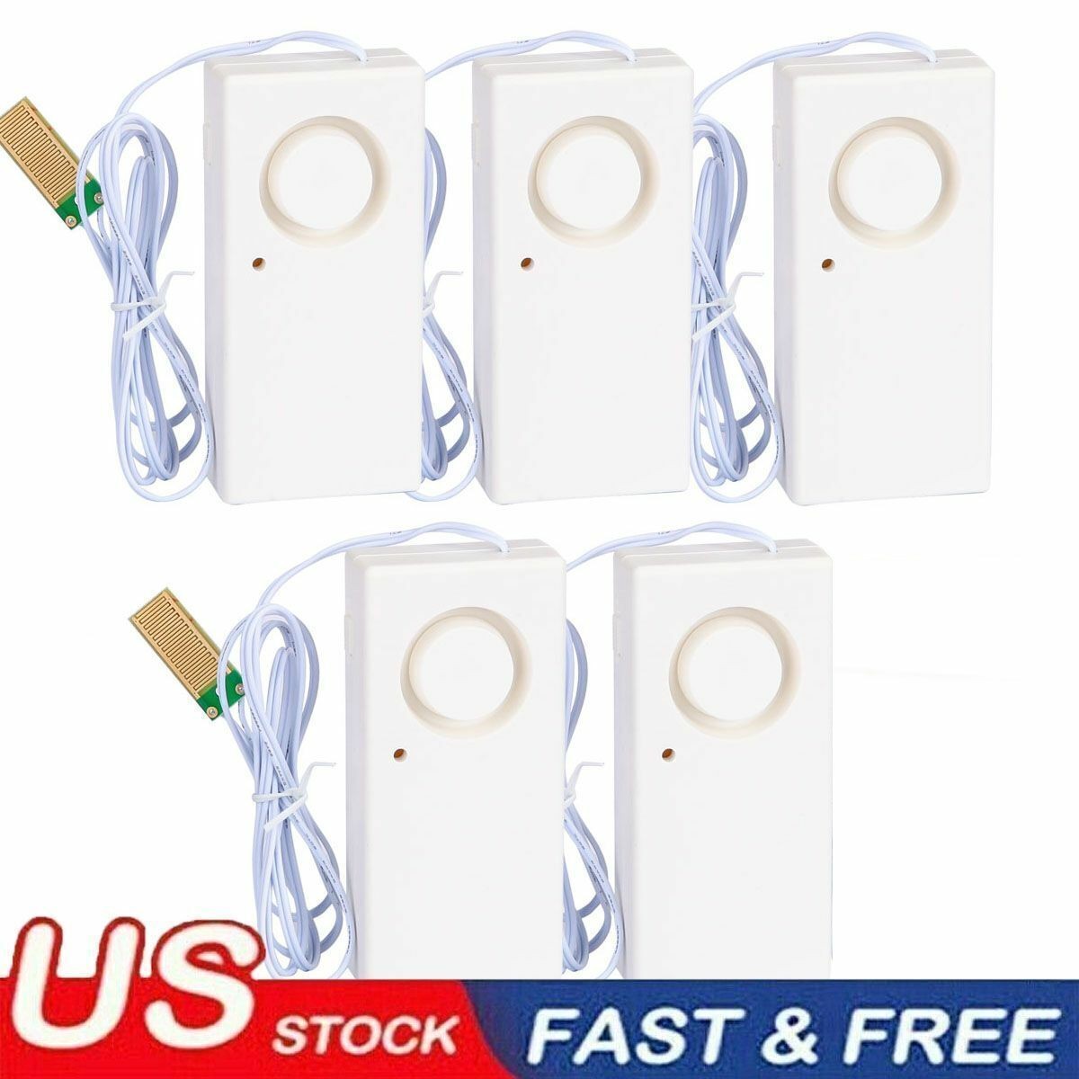 5x Water Leak Leakage Detection Detector Sound Alarm Sensor Home Security Alert