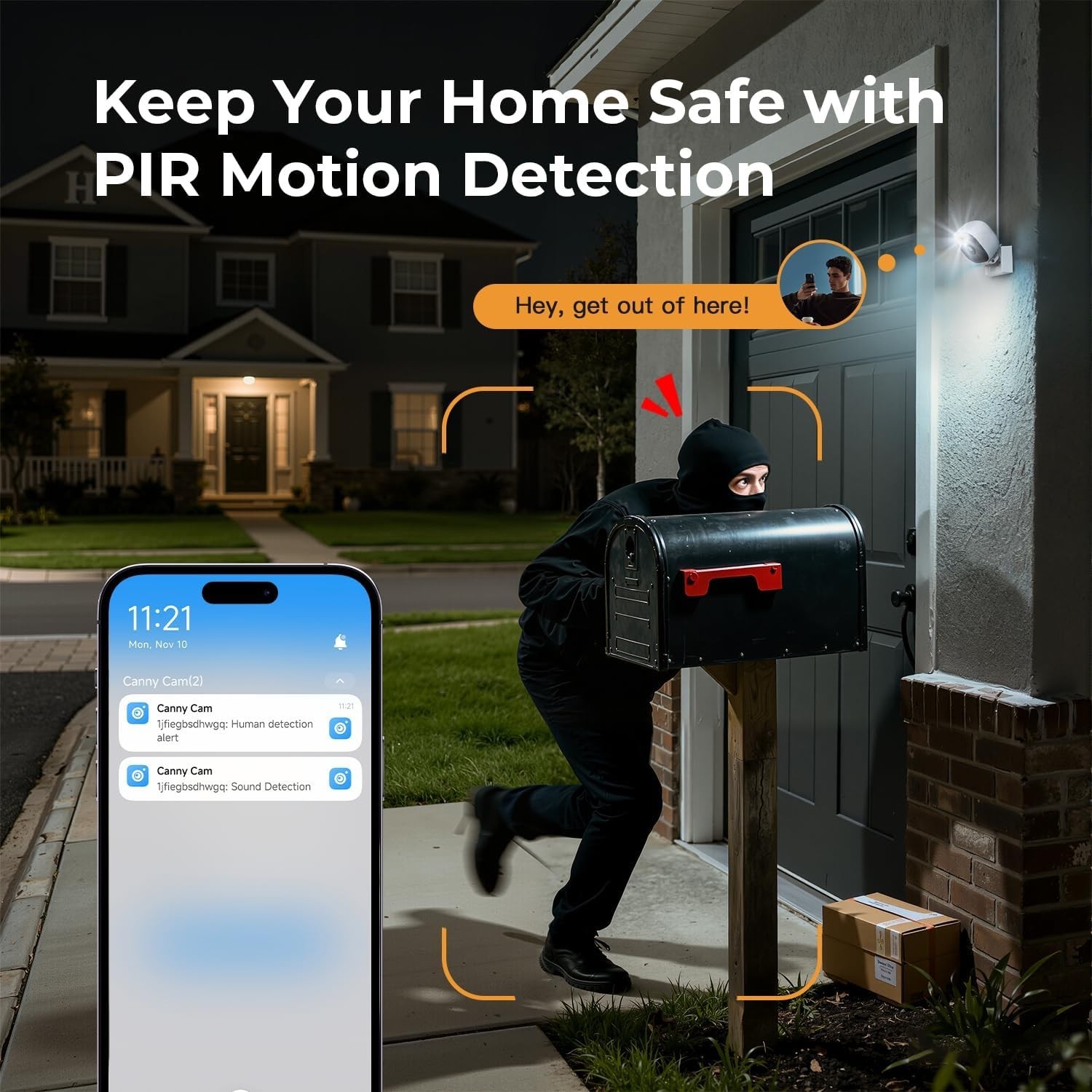 Home Security Cameras with 2K Resolution, Motion Alerts & 128G Support, 2-Pack