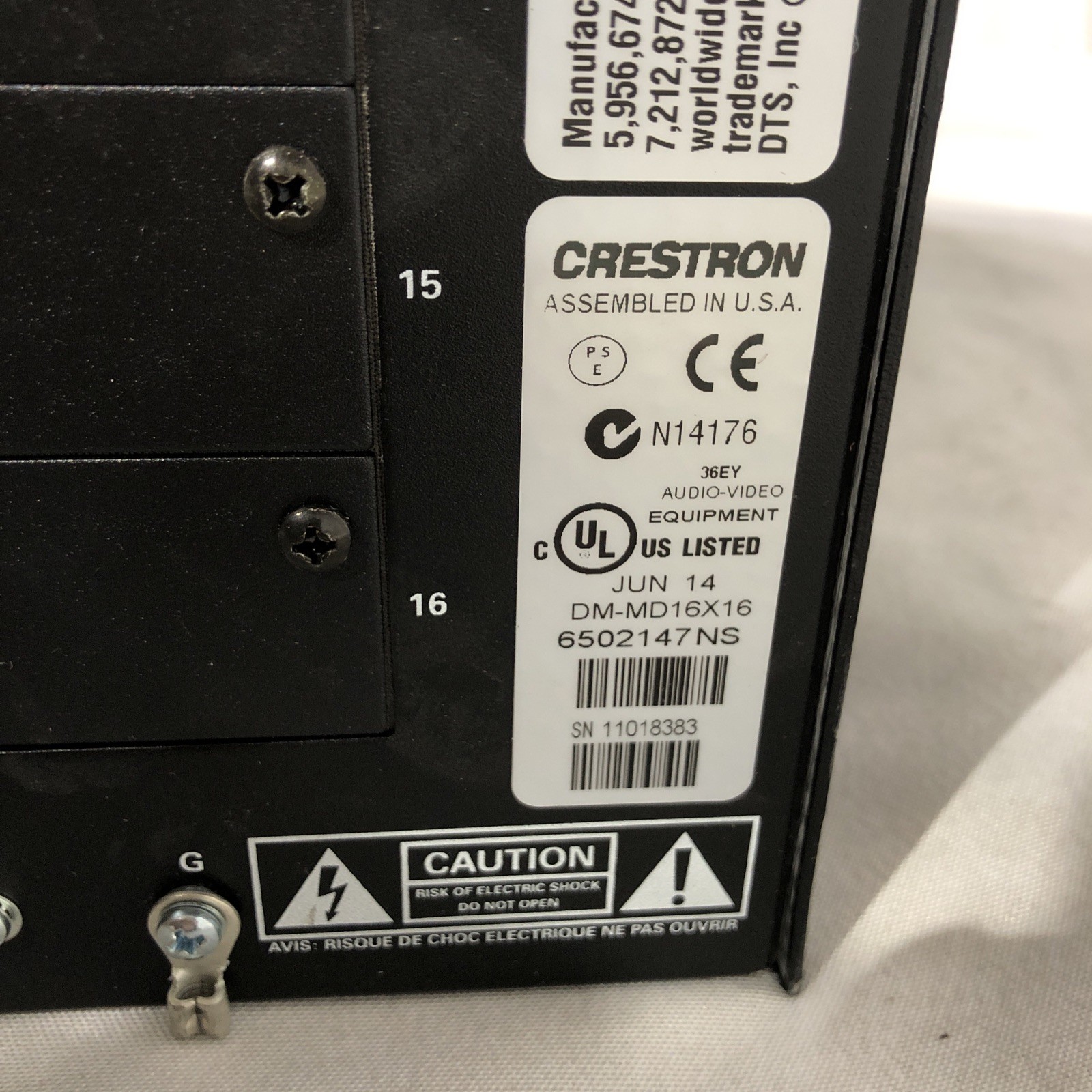 Crestron DM-MD16X16 Digital Media Switcher