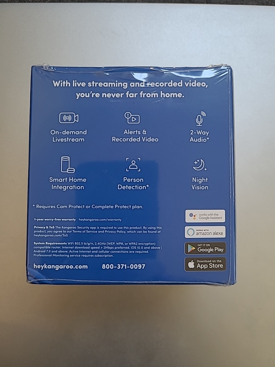 Kangaroo Indoor + Outdoor Cam Wired Security Camera (NEW SEALED)