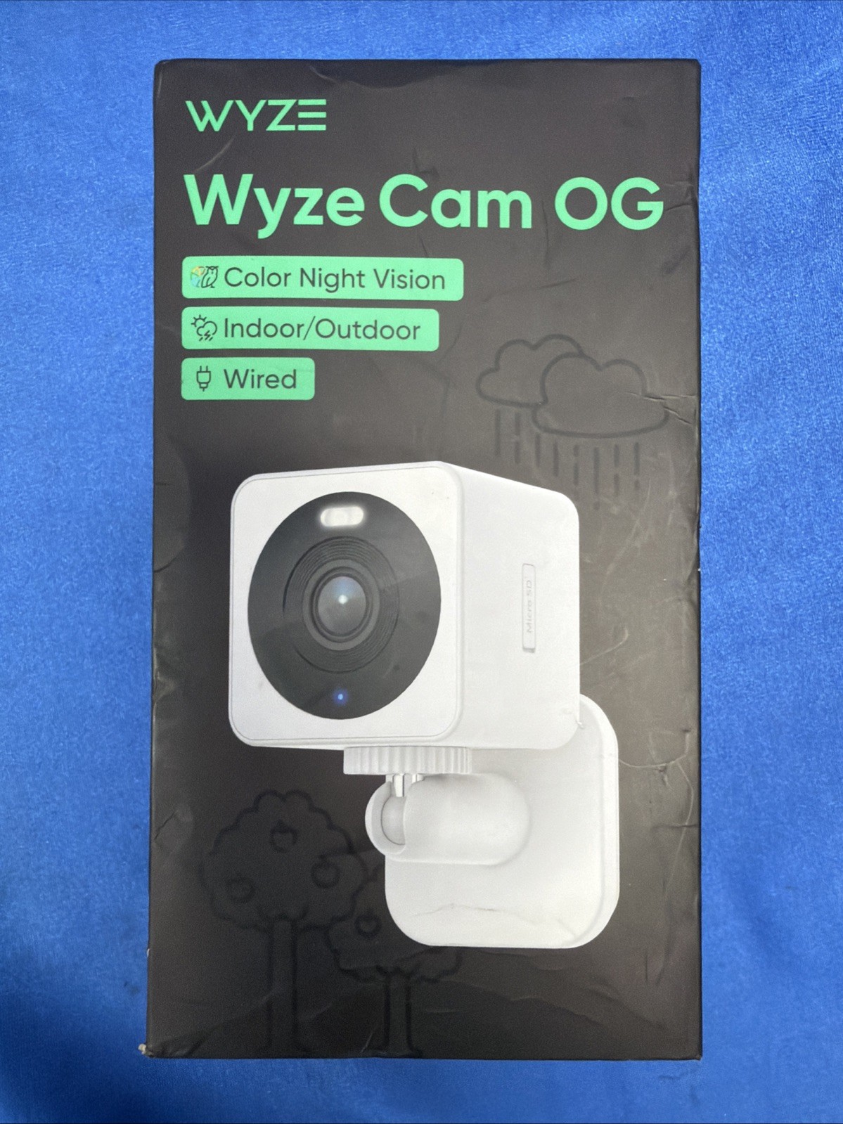 Wyze Cam OG 1080p HD Wired Indoor Outdoor Security Camera Spotlight Sealed