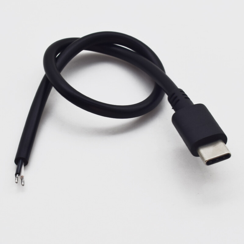 10pcs 25cm USB C Type-C Male Plug Cable 2 Wires Power Pigtail Cable Cord DIY -US
