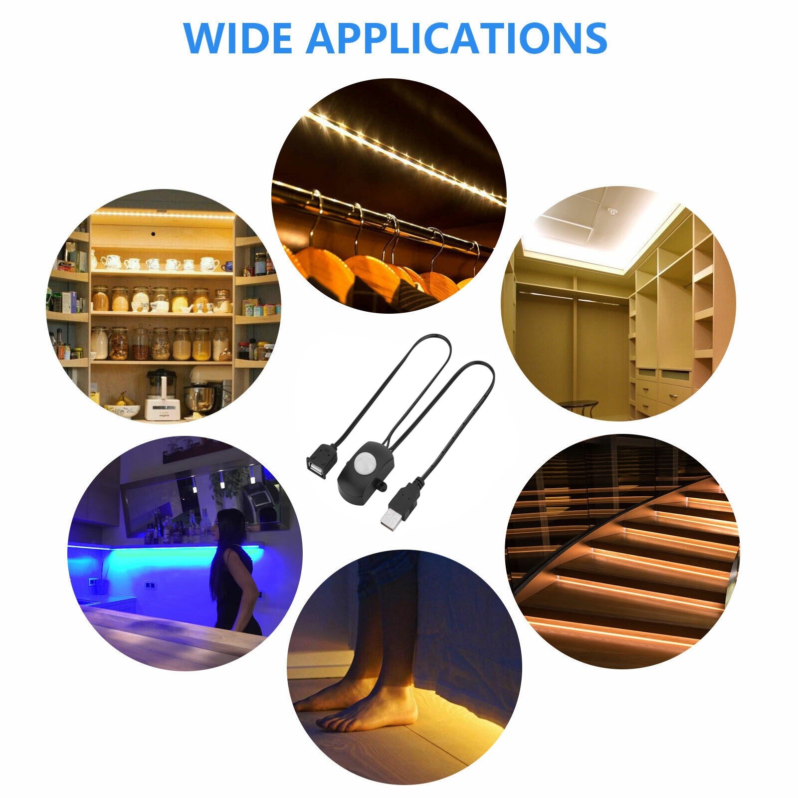 5-24V USB Port Detector Infrared PIR Motion Sensor Switch For Led Light Strip hh