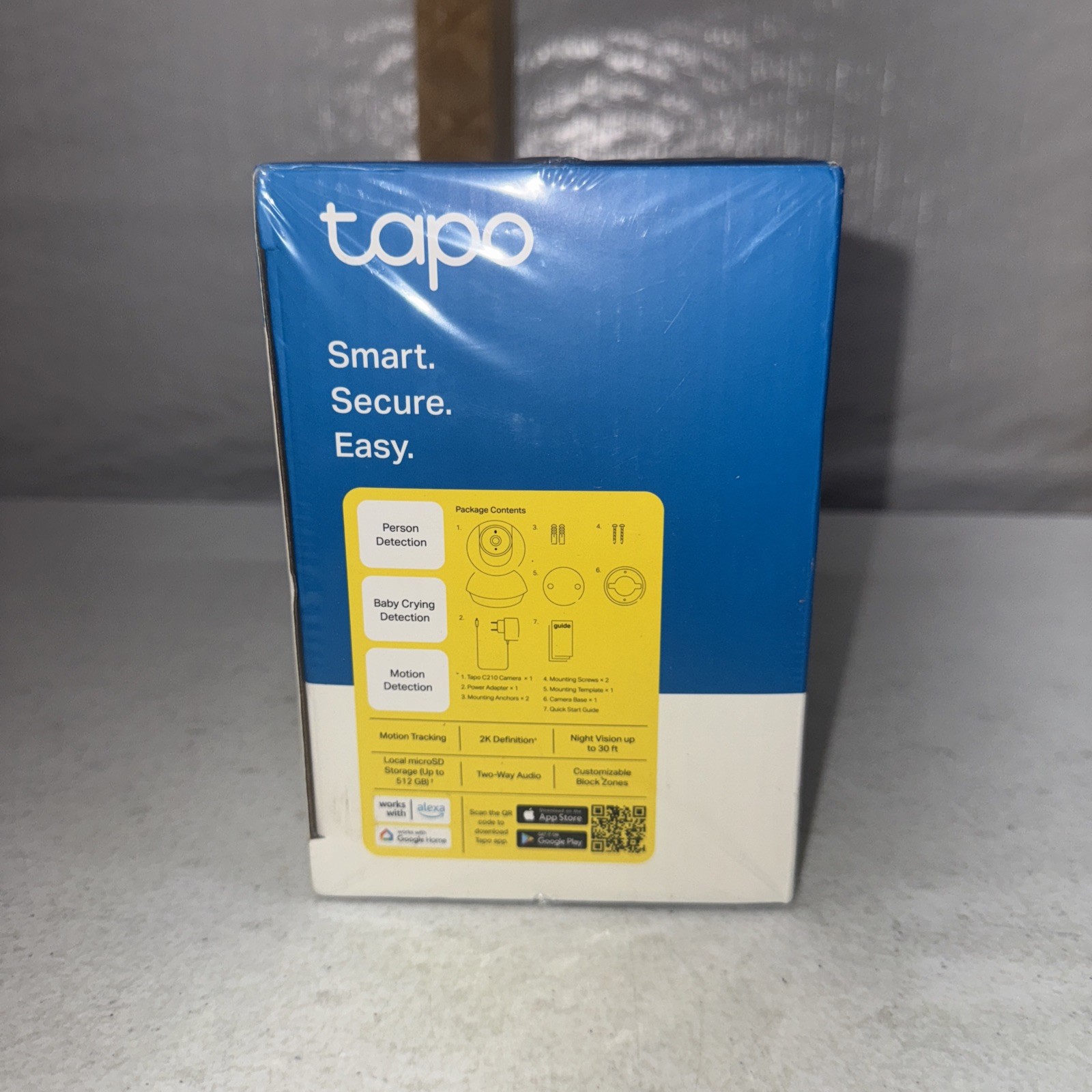 Tp-Link Tapo 2K Pan Tilt Security Camera for Baby Monitor, Dog Cam W/Motion