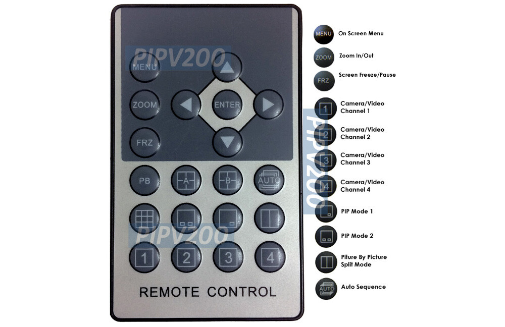 4-Channel Composite BNC RCA Video Mixer Multi-Viewer With Audio Support
