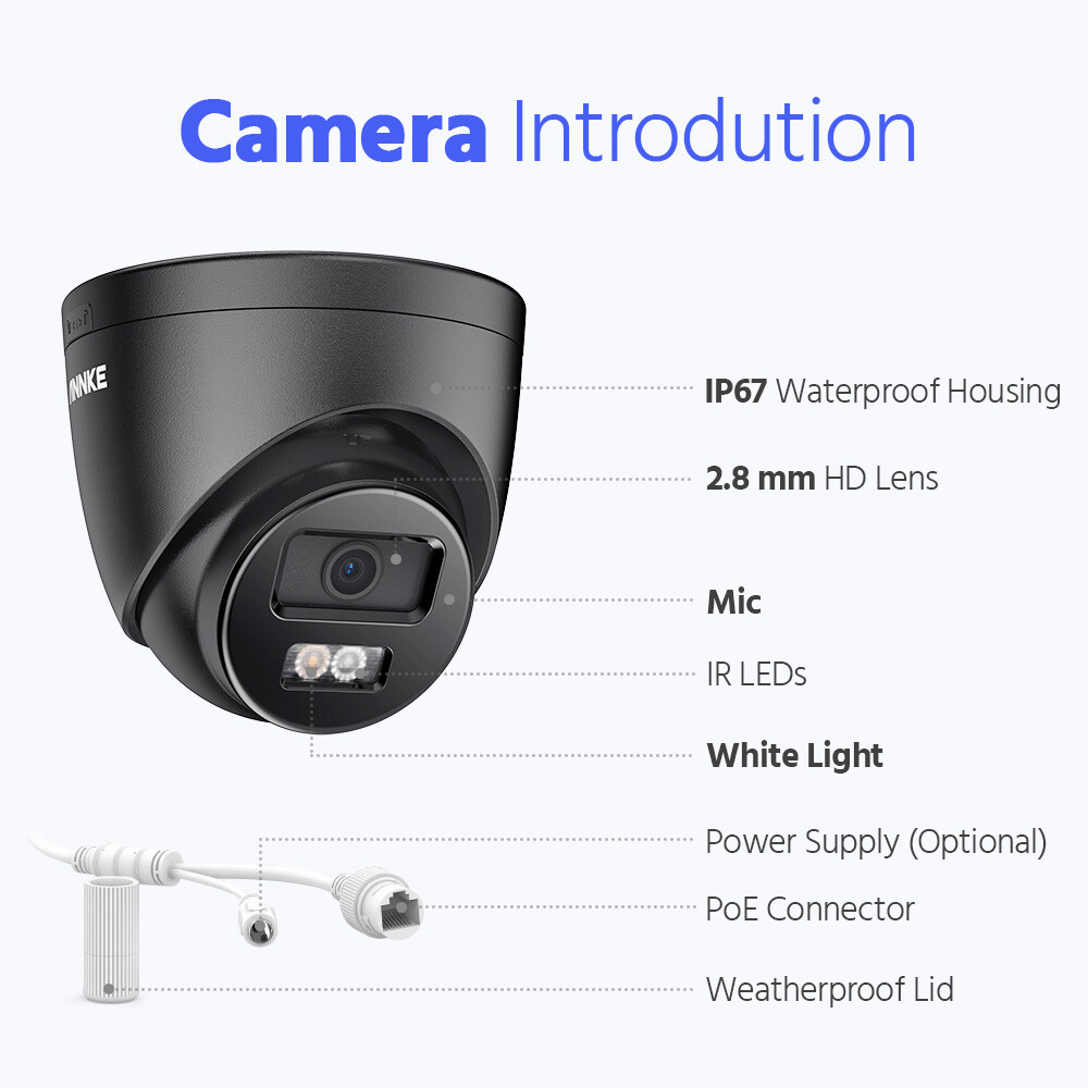 ANNKE 16CH 12MP NVR 3K 5MP Color Audio POE Security Camera System AI Detection